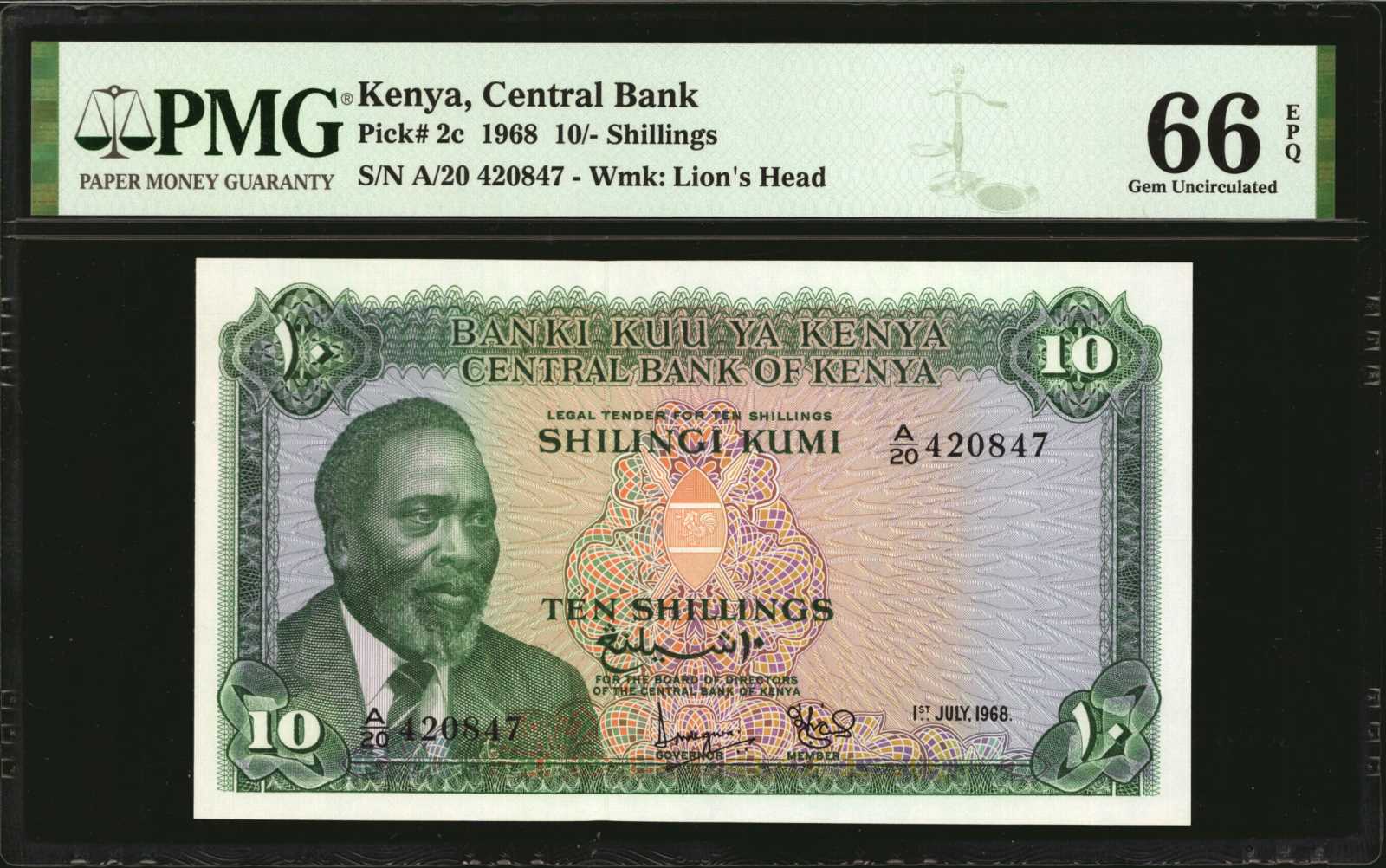image for: Kenya  10 shillings (B102as1)