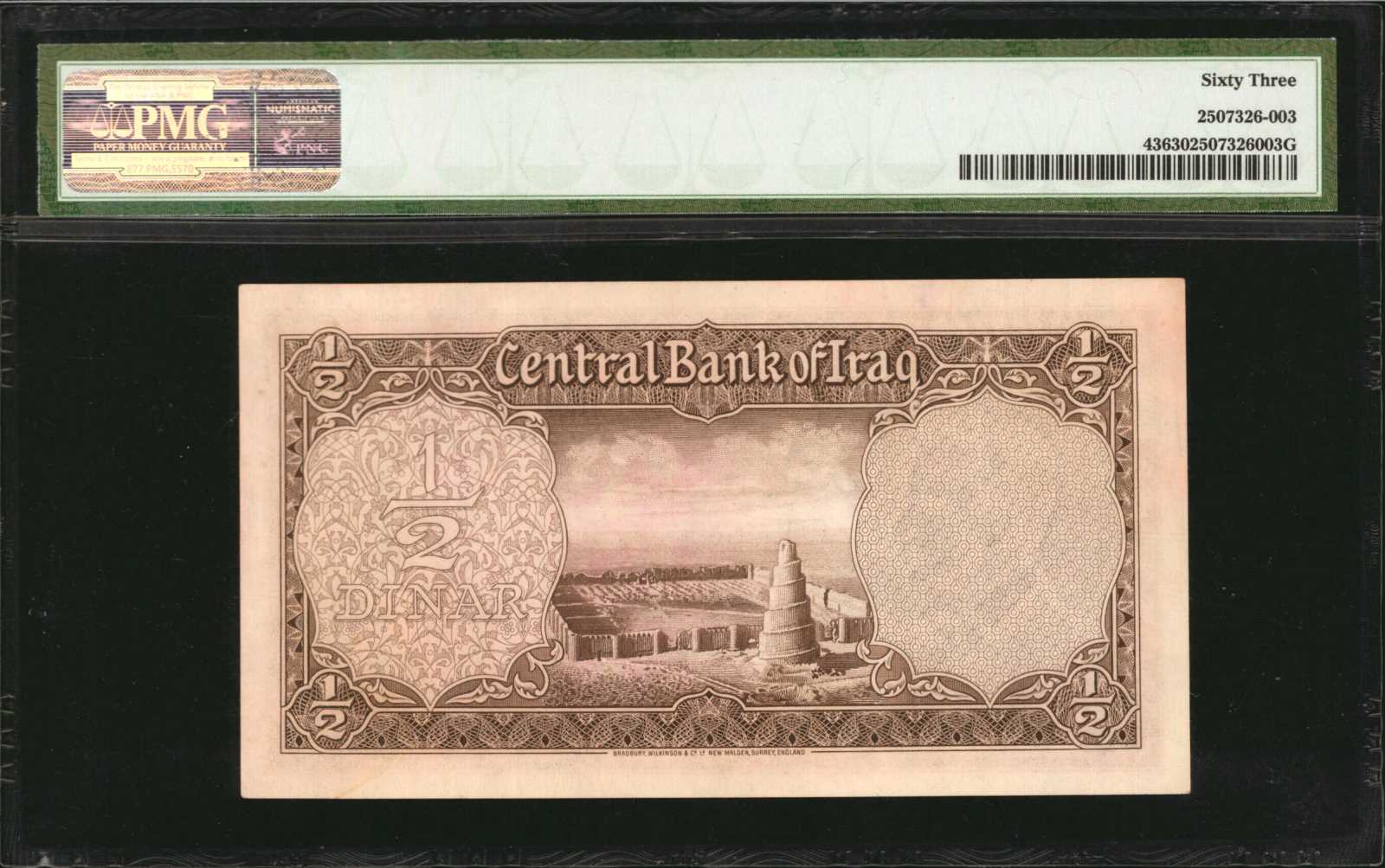 image for: Iraq  1/2 dinar (B302at)