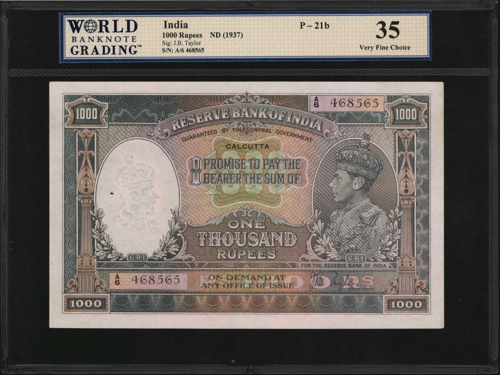 image for: India  1,000 rupees (B205c)