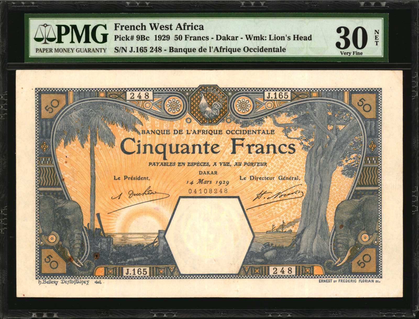 image for: French West Africa  50 francs (B103Sc)