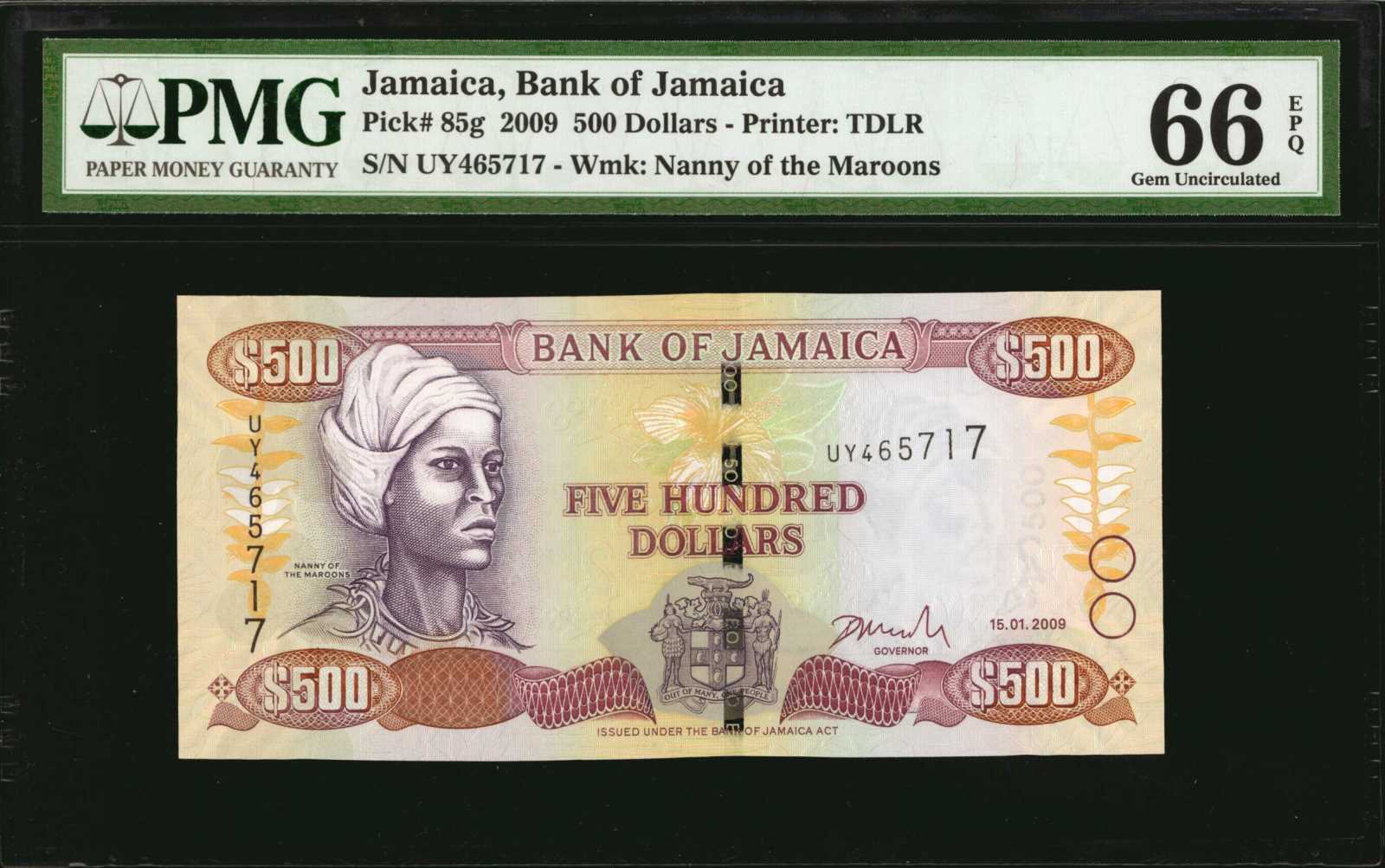 image for: Jamaica  500 dollars (B240f)