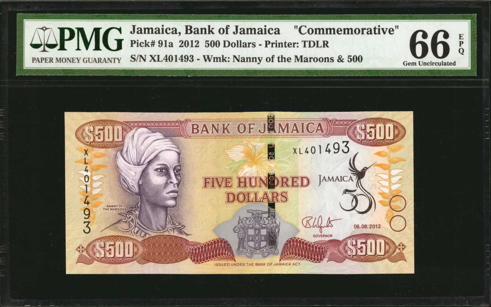 image for: Jamaica  500 dollars (B246a)