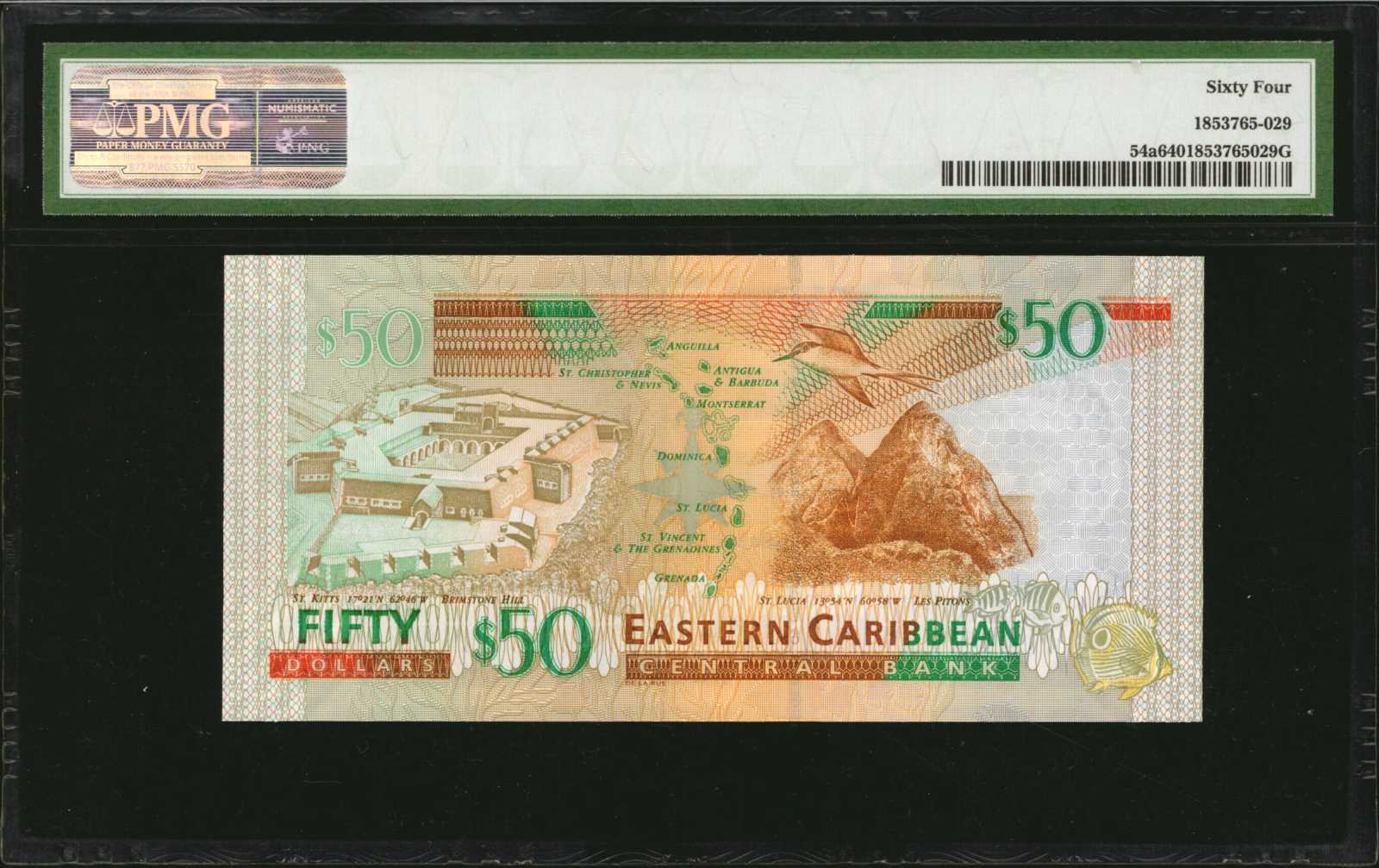 image for: East Caribbean States  50 dollars (B238a)