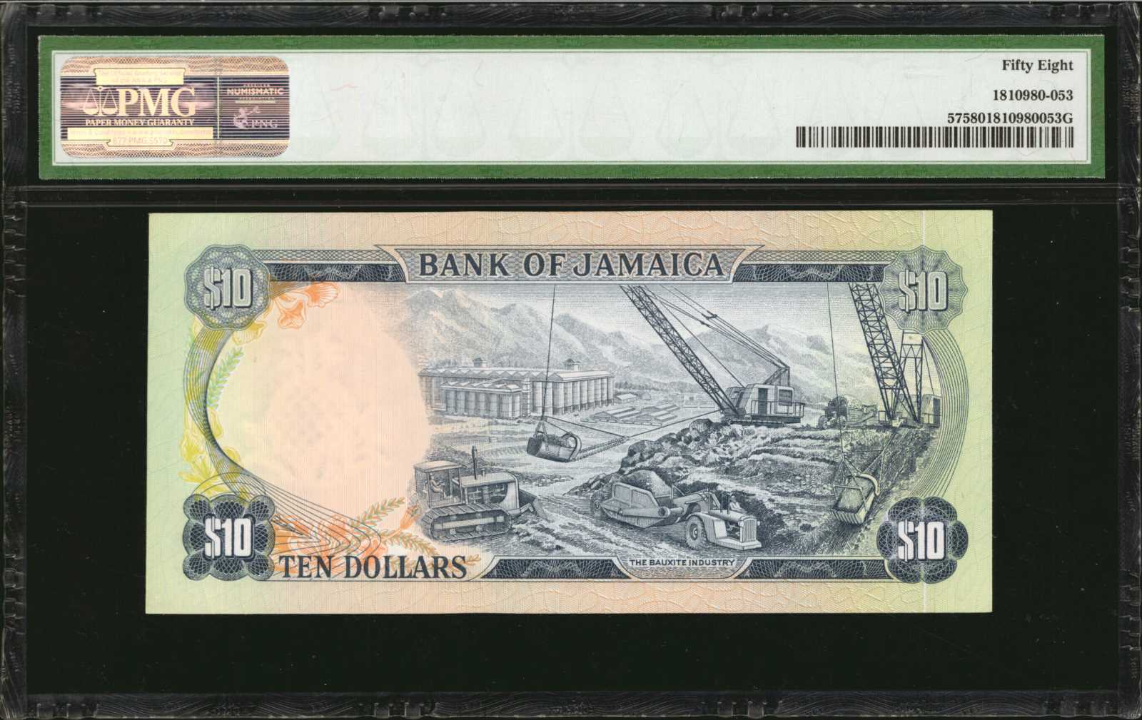 image for: Jamaica  10 dollars (B212a)