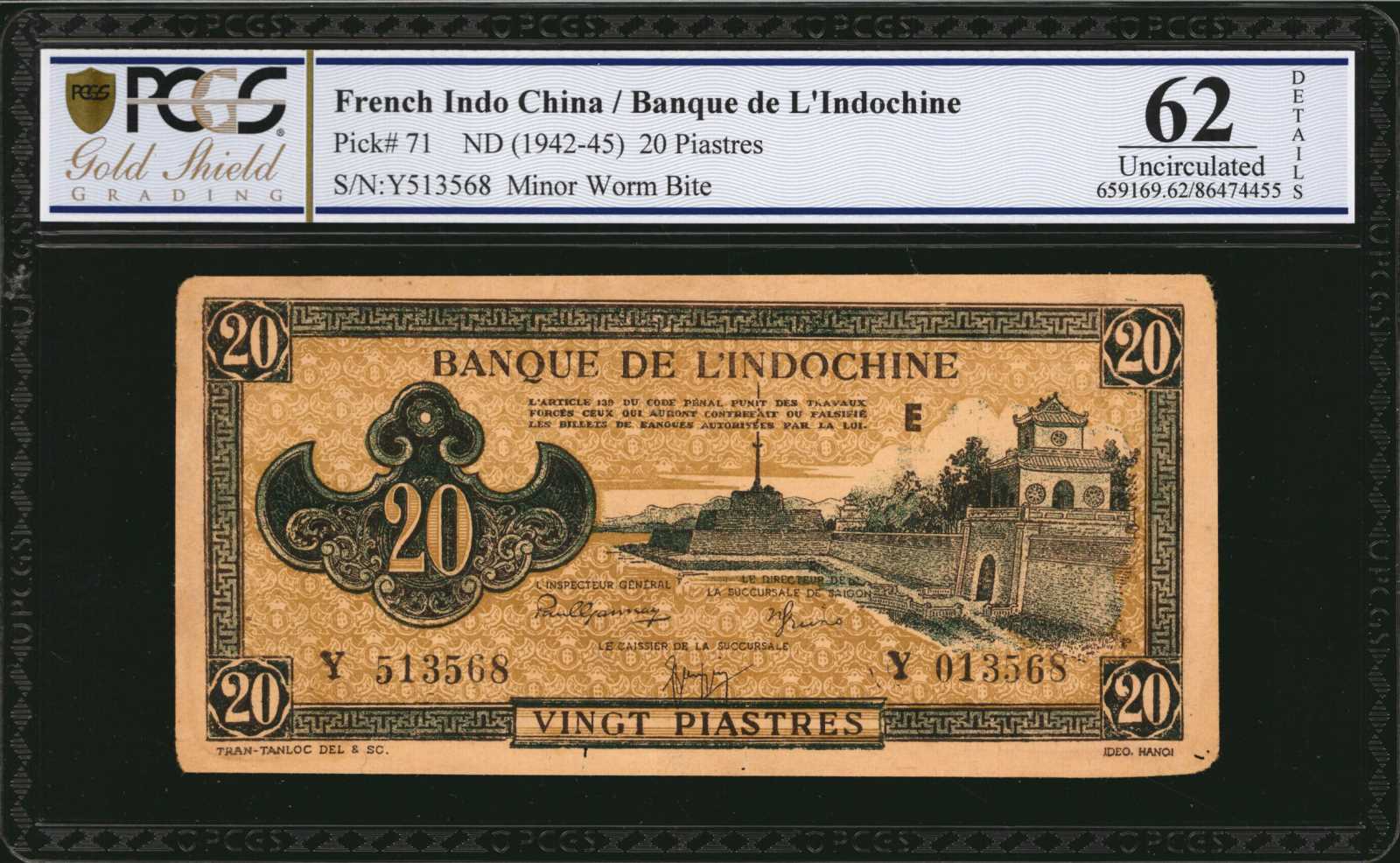 image for: French Indo-China  20 piastres(B153a)