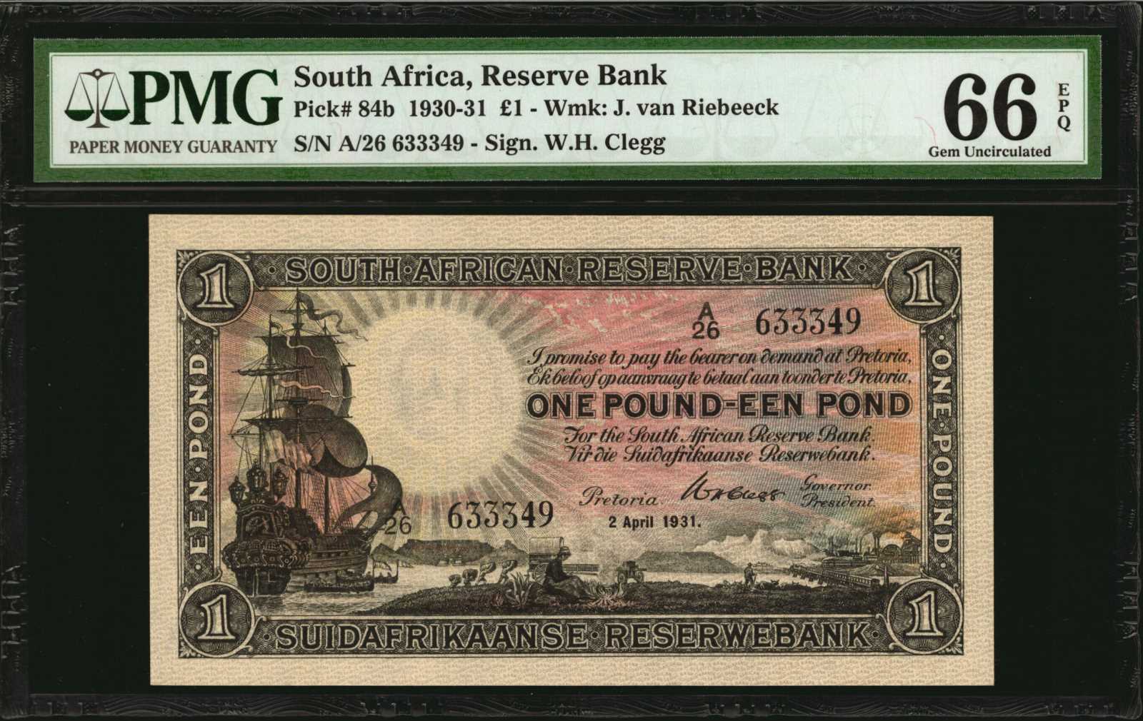 image for: South Africa  1 pound (B712fs)