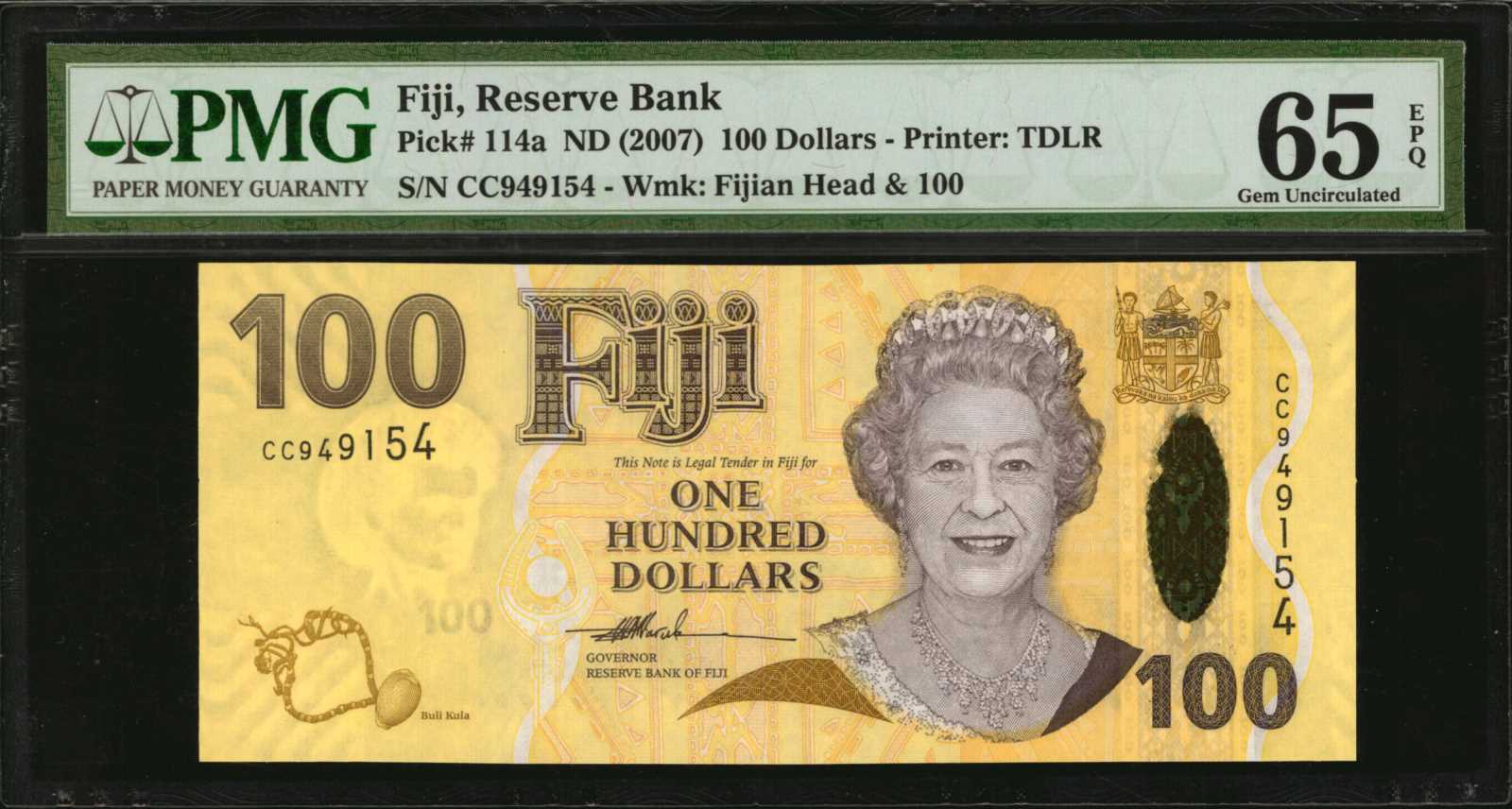image for: Fiji  100 dollars (B525as)