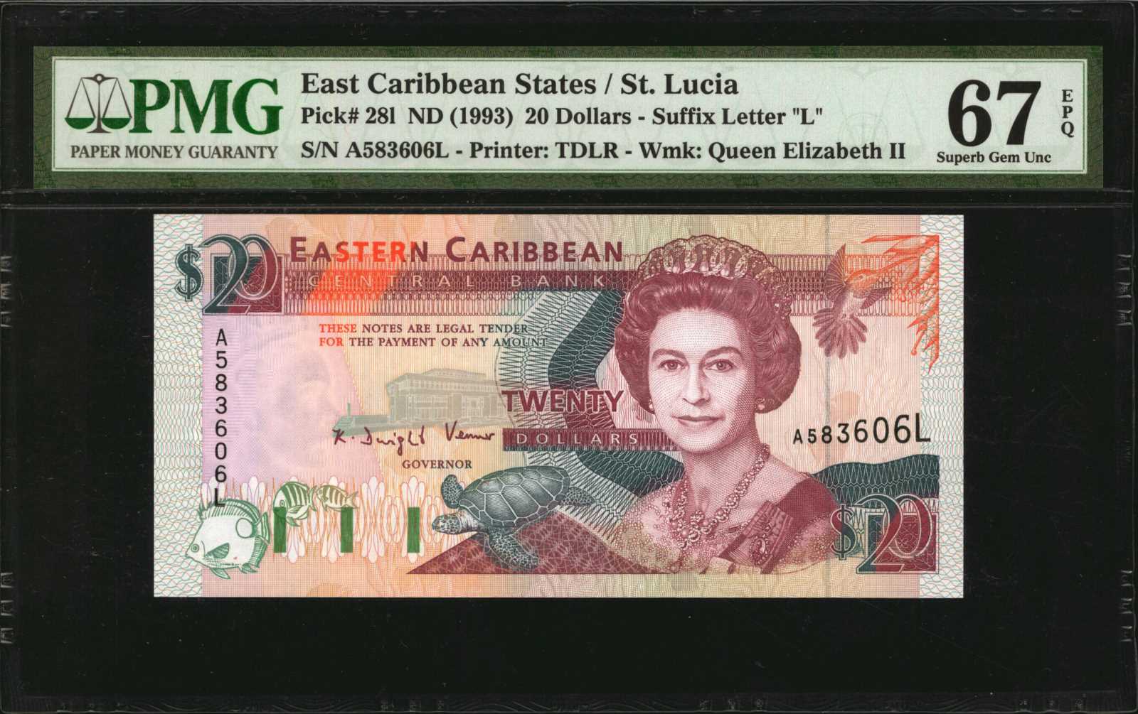 image for: East Caribbean States  20 dollars (B212us)