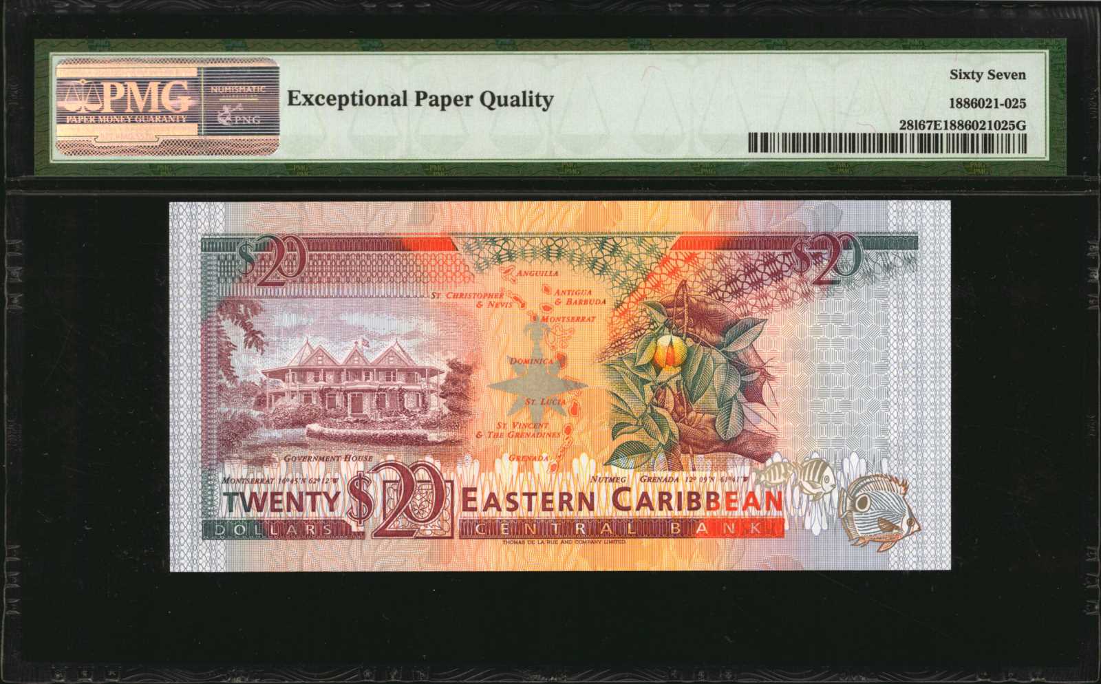 image for: East Caribbean States  20 dollars (B212l)