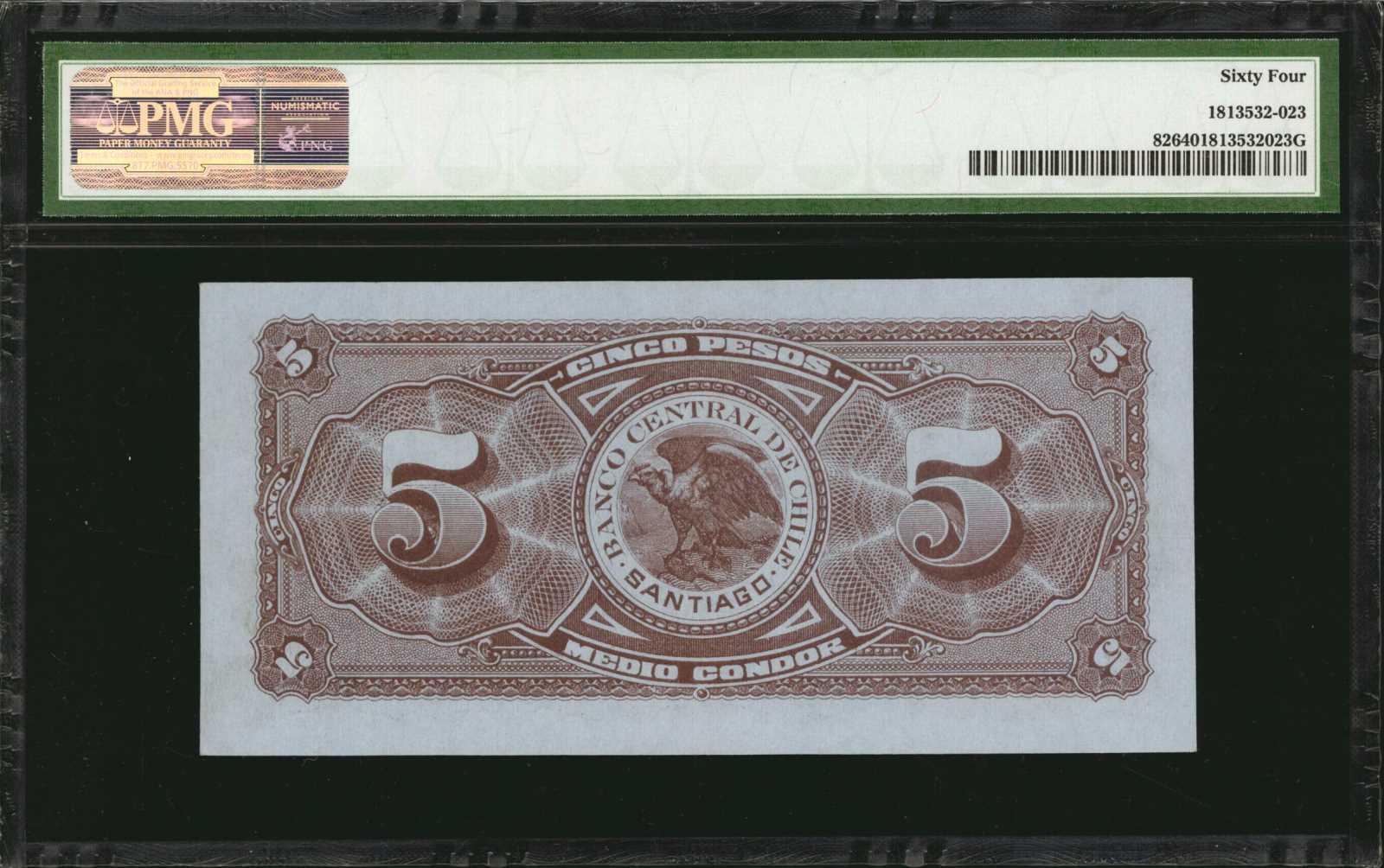 image for: Chile  5 pesos = 1/2 condor(B212b)