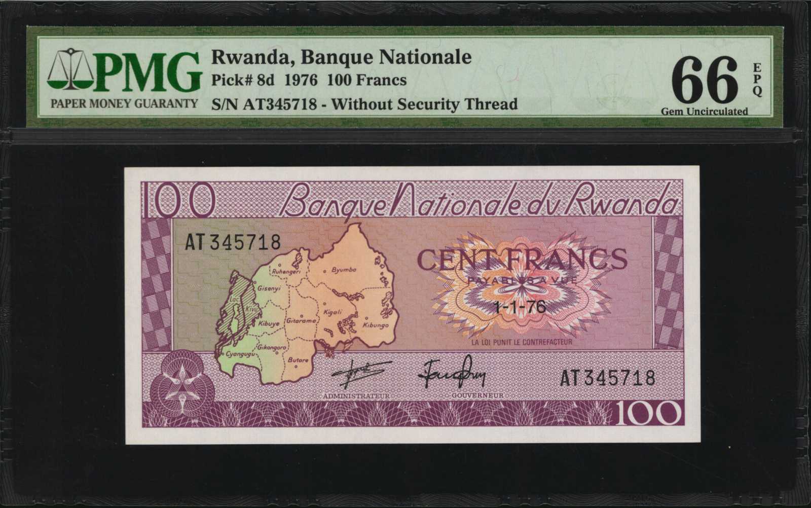 image for: Rwanda  100 francs(B108a)