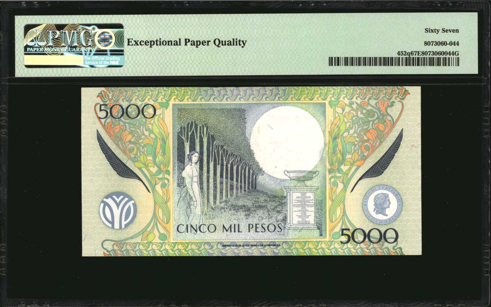 image for: Colombia  5,000 pesos (B989l)