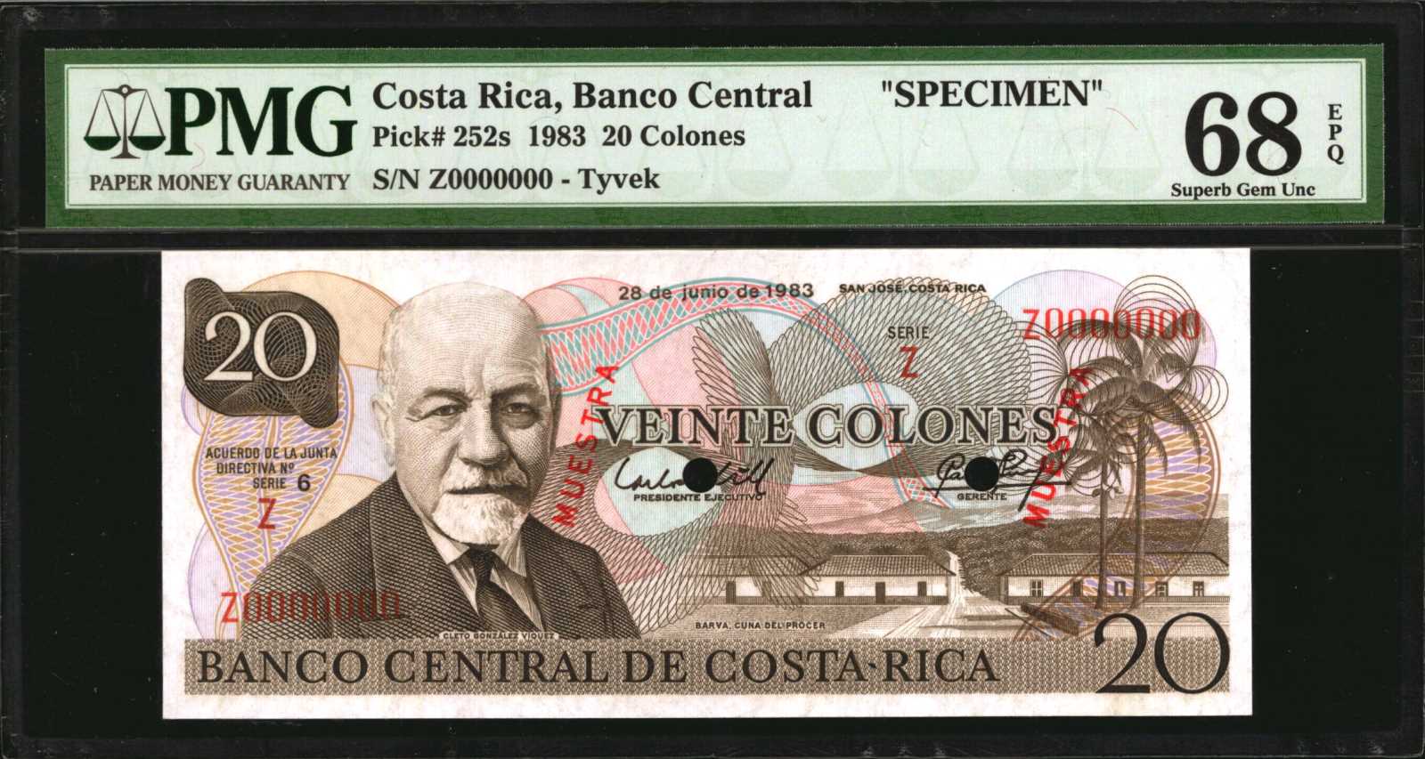 image for: Costa Rica  20 colones(B525ap)
