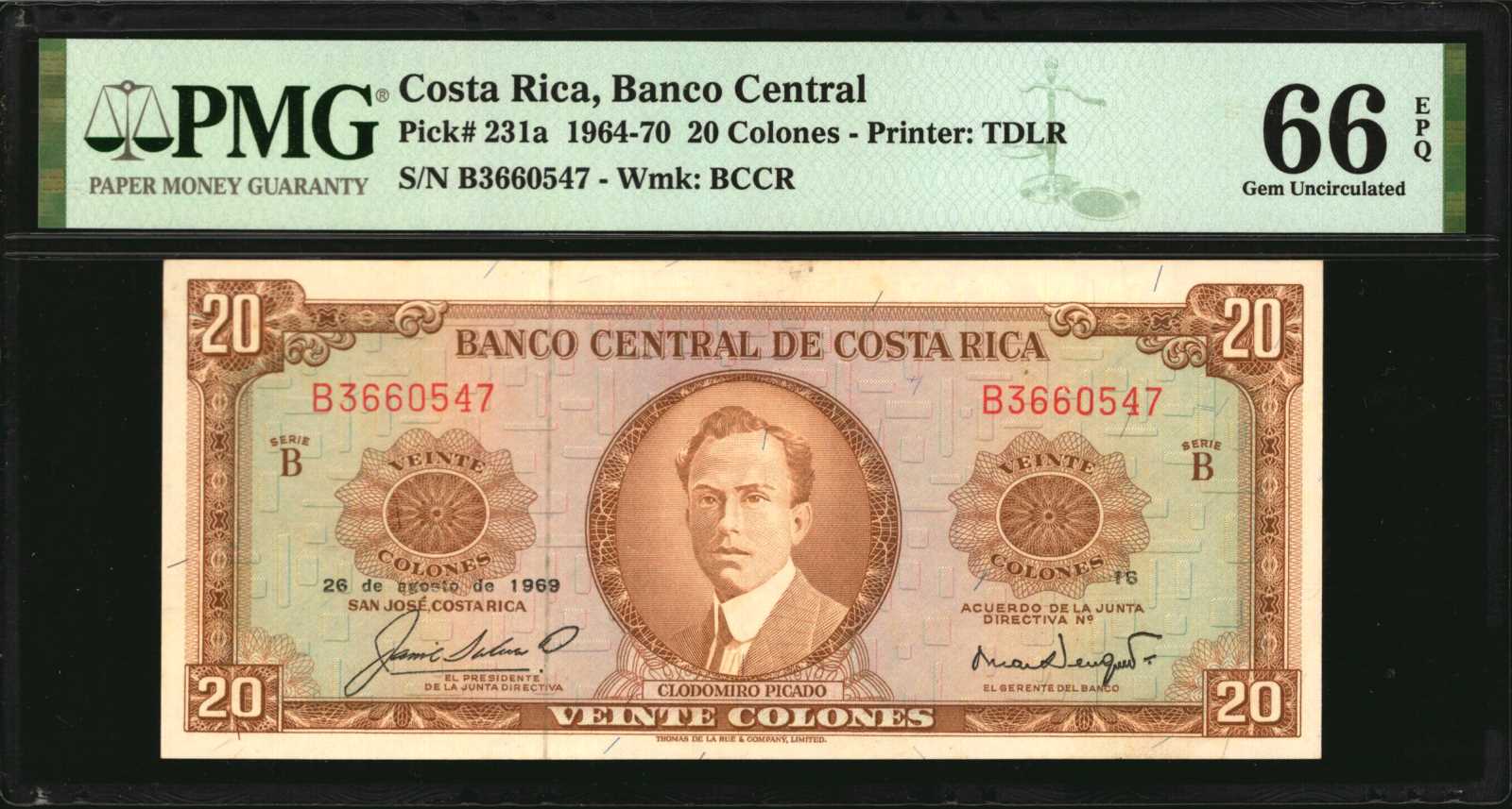image for: Costa Rica  20 colones(B513j)