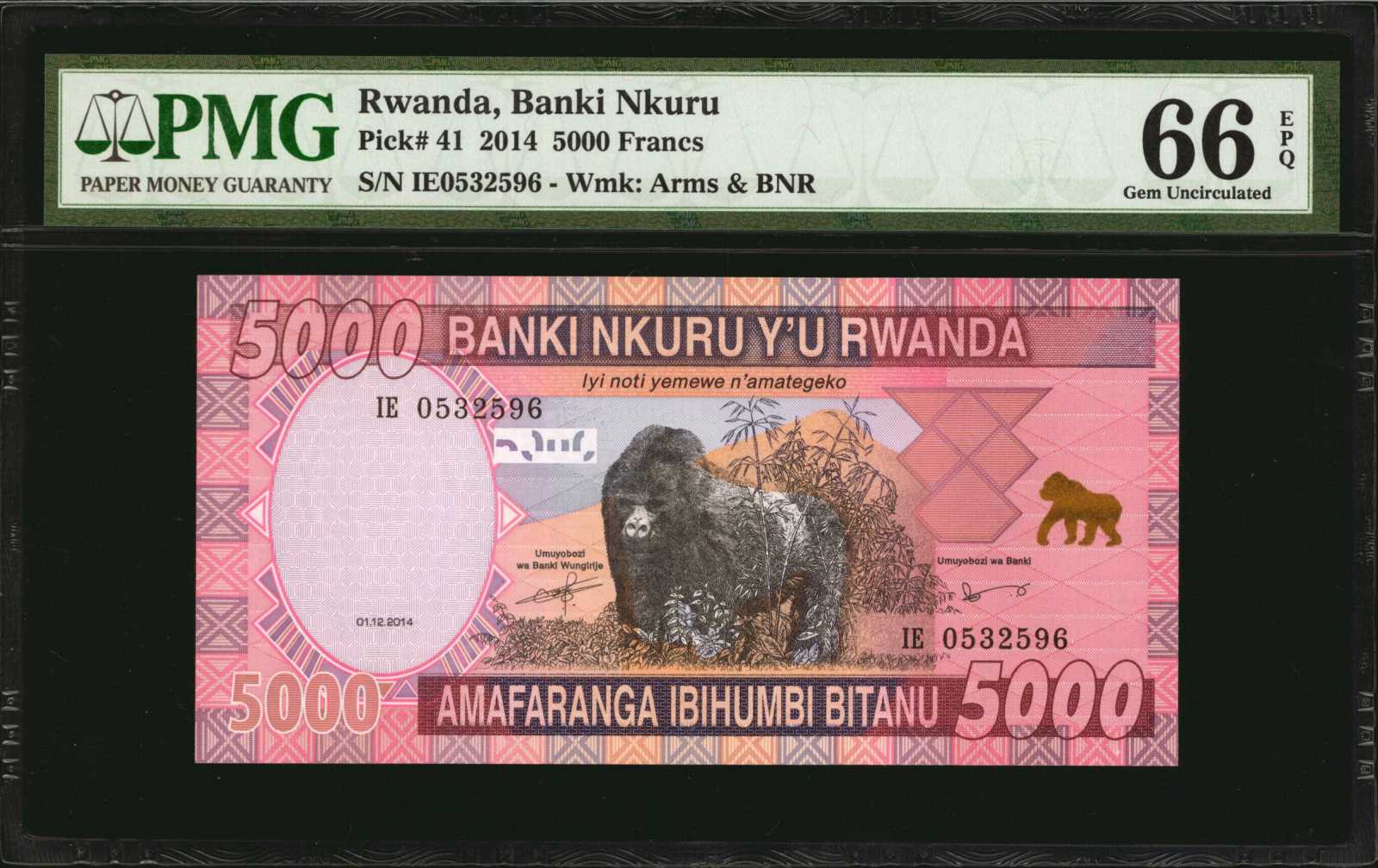 image for: Rwanda  2,000 francs (B139as)