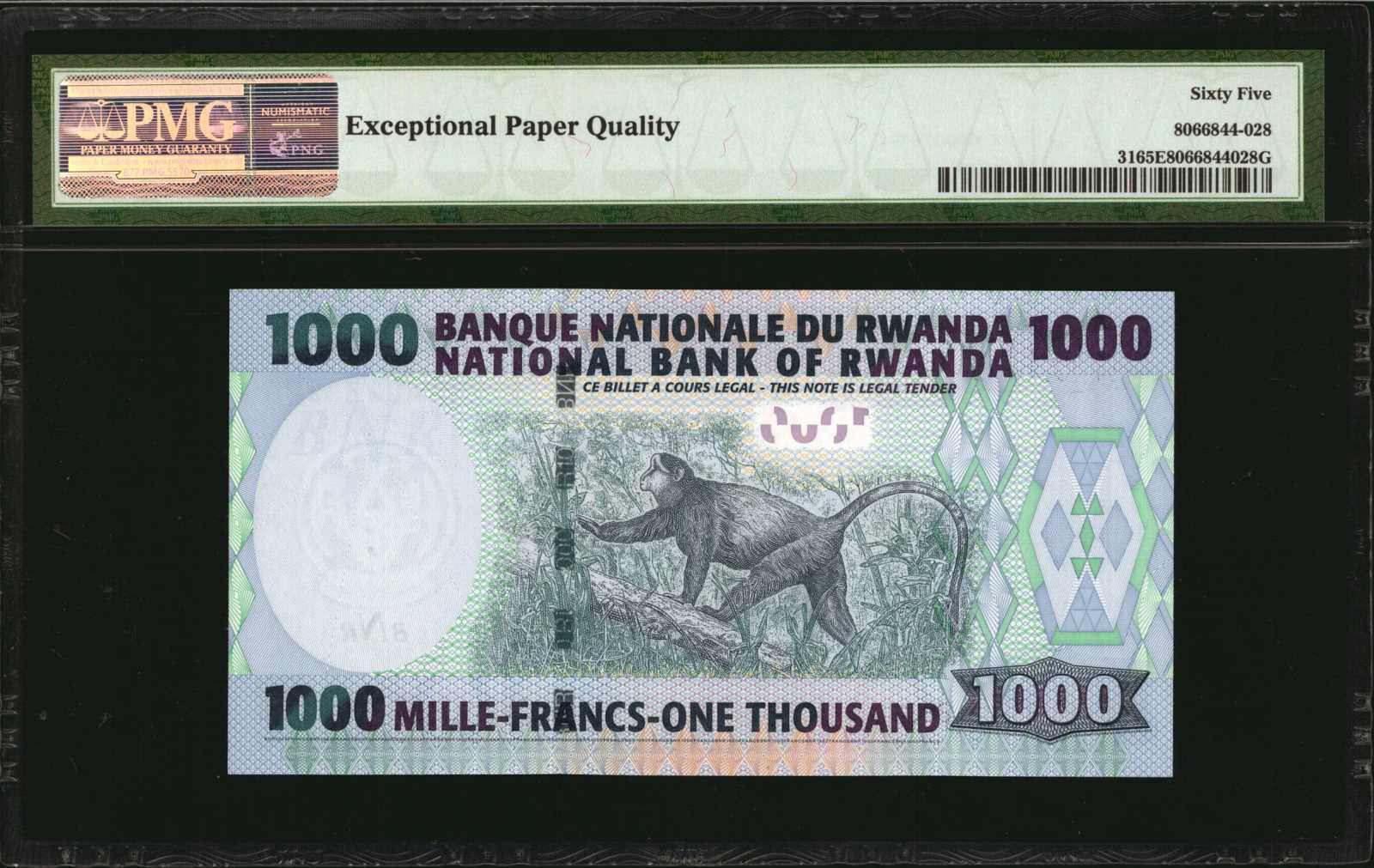 image for: Rwanda  1,000 francs (B131as)