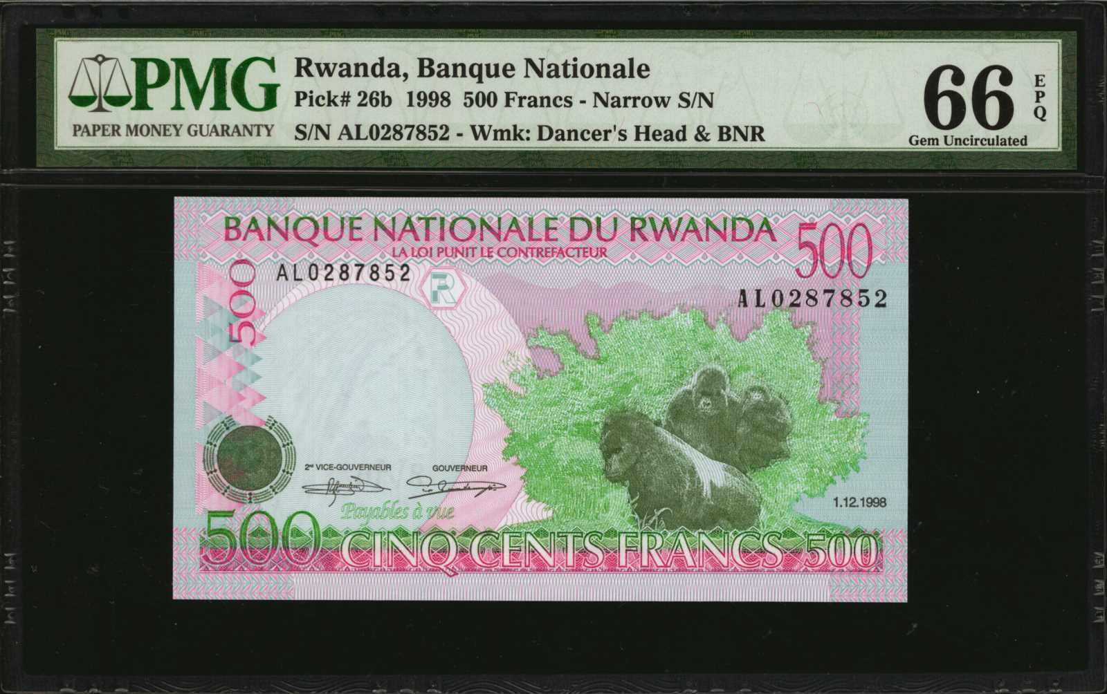 image for: Rwanda  500 francs (B125z)