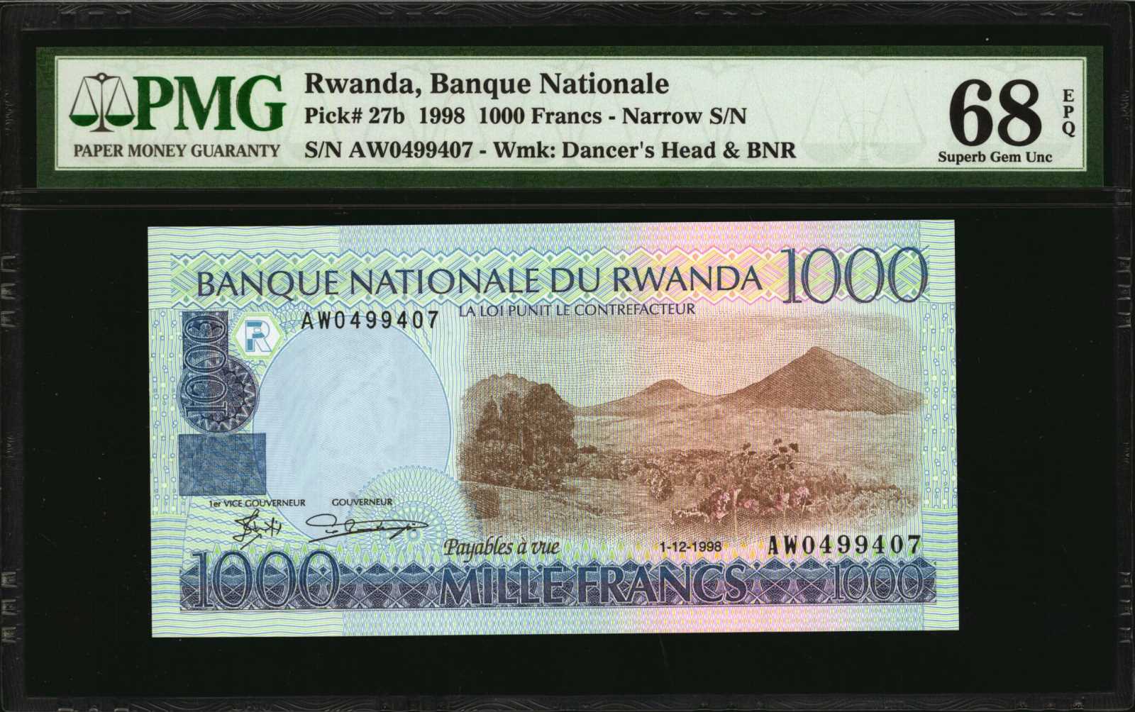 image for: Rwanda  500 francs (B125z)