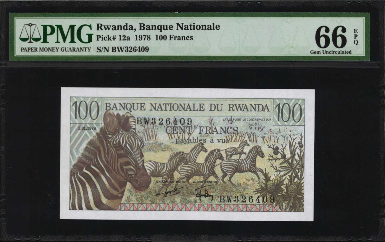 image for: Rwanda  100 francs(B112a)