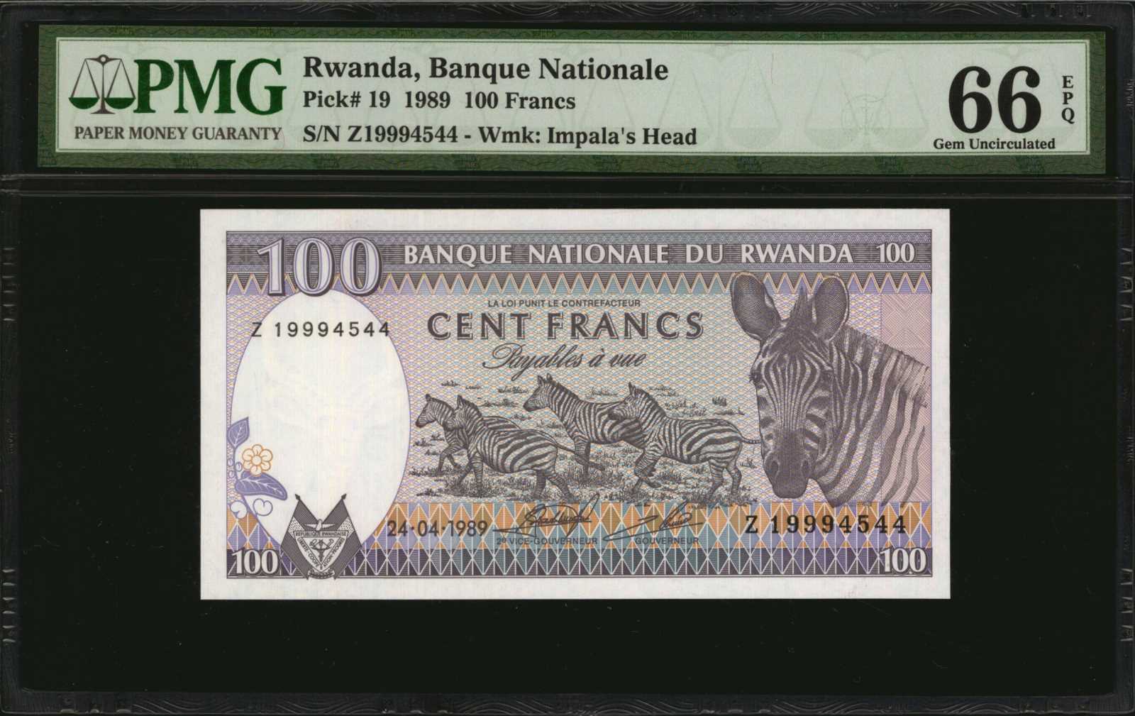 image for: Rwanda  500 francs(B117a)