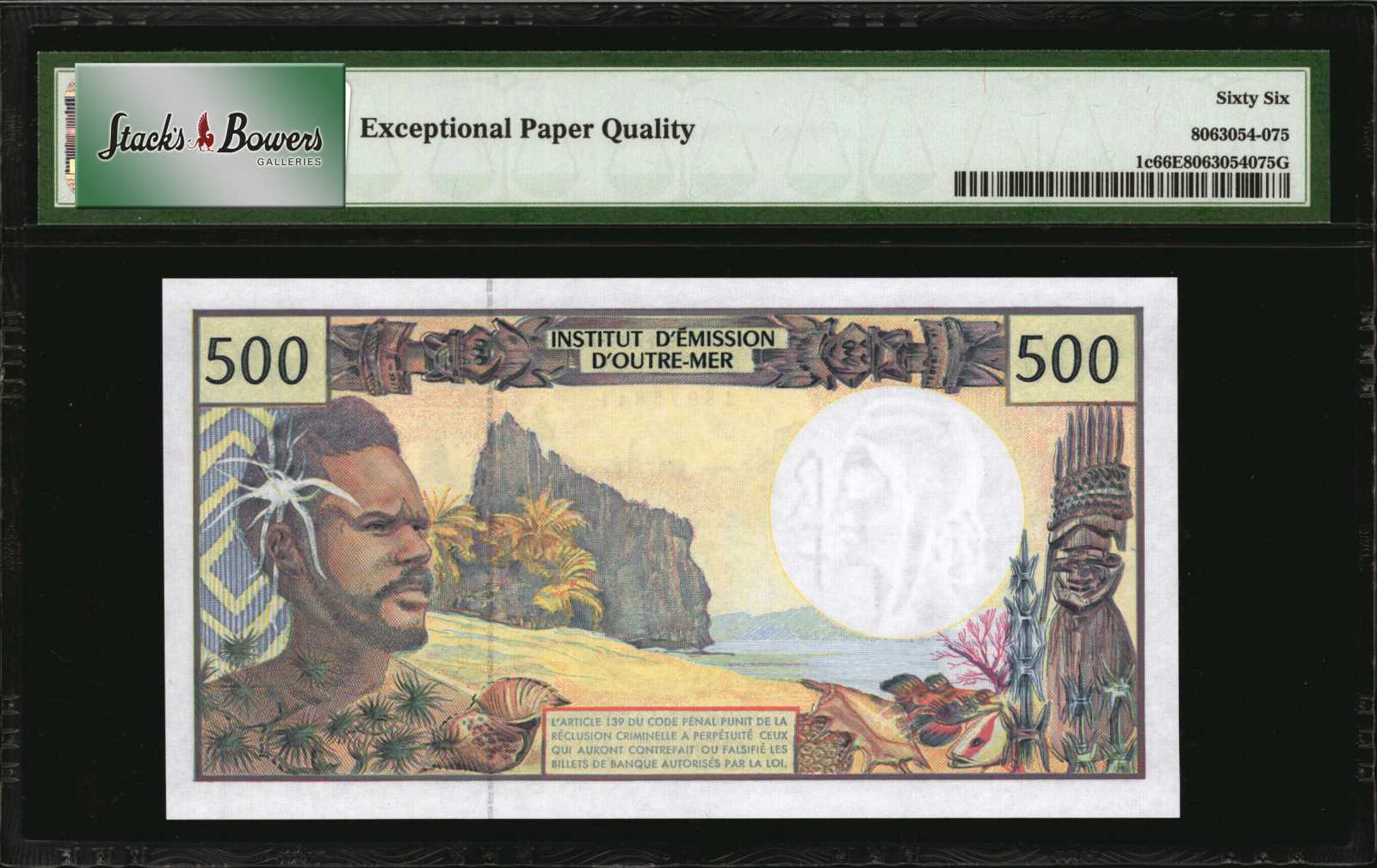 image for: French Pacific Territories  500 francs (B101a)