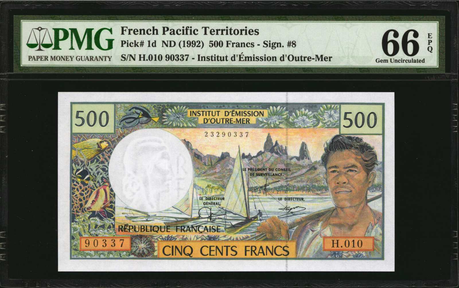 image for: French Pacific Territories  500 francs (B101a)