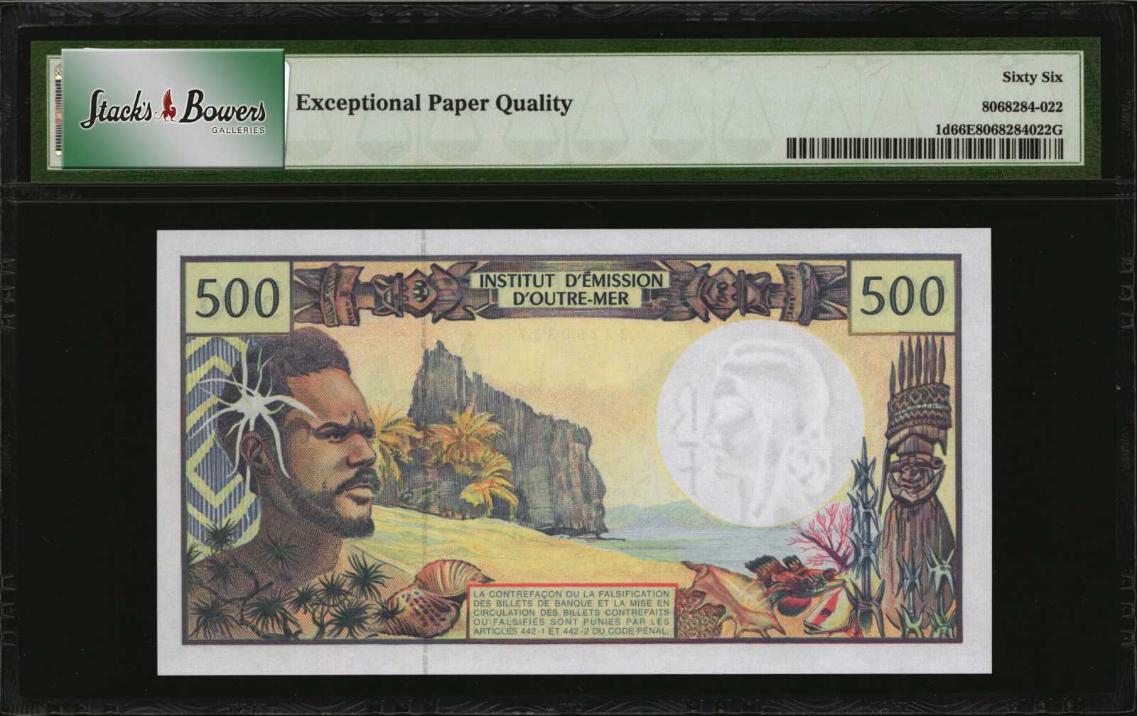 image for: French Pacific Territories  500 francs (B101a)