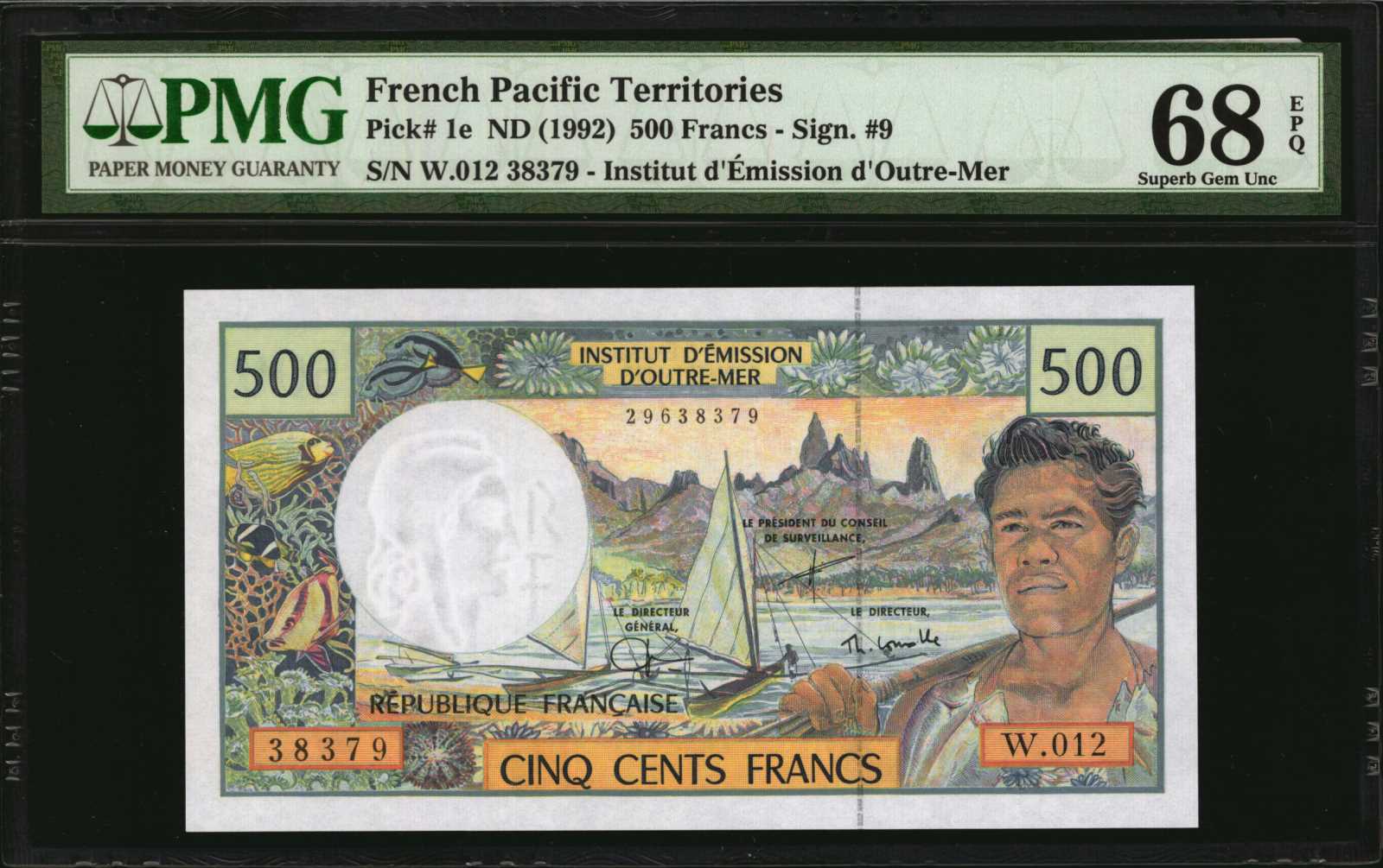 image for: French Pacific Territories  500 francs (B101a)