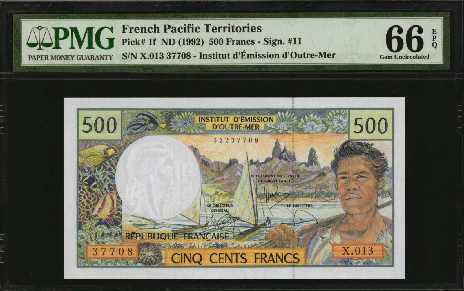 image for: French Pacific Territories  500 francs (B101a)