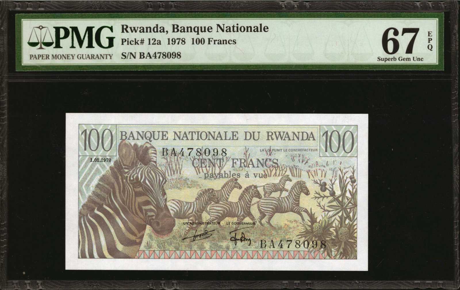 image for: Rwanda  100 francs(B112a)