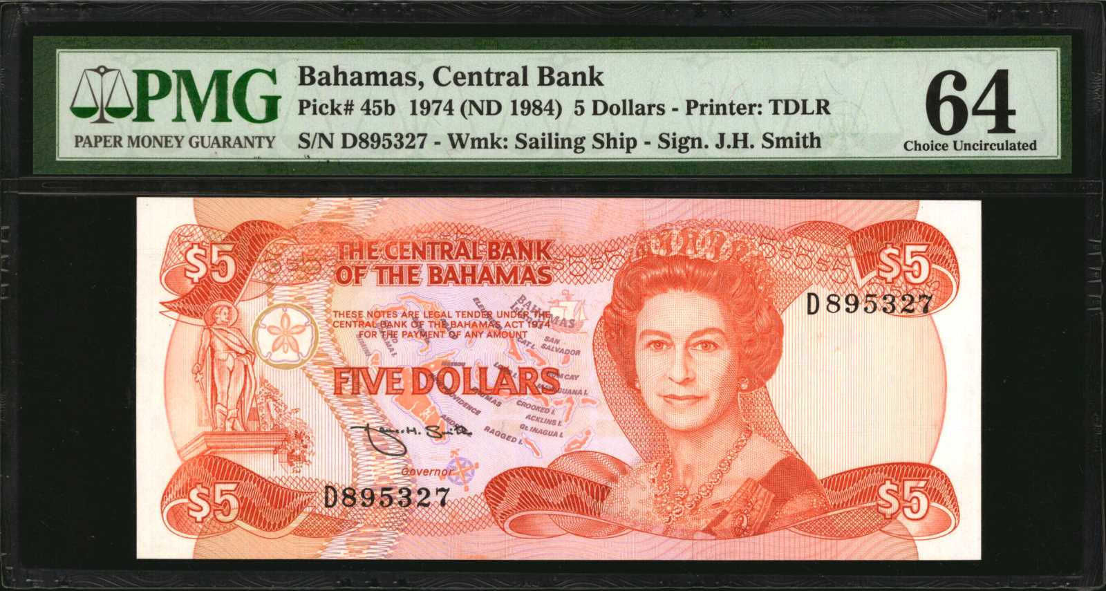 image for: Bahamas  5 dollars (B310z)