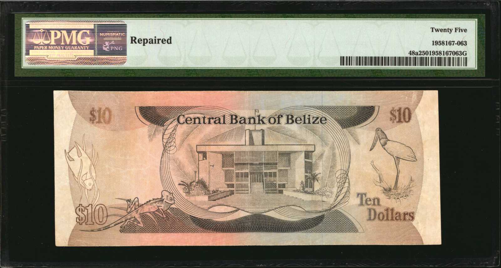 image for: Belize  10 dollars (B306as)