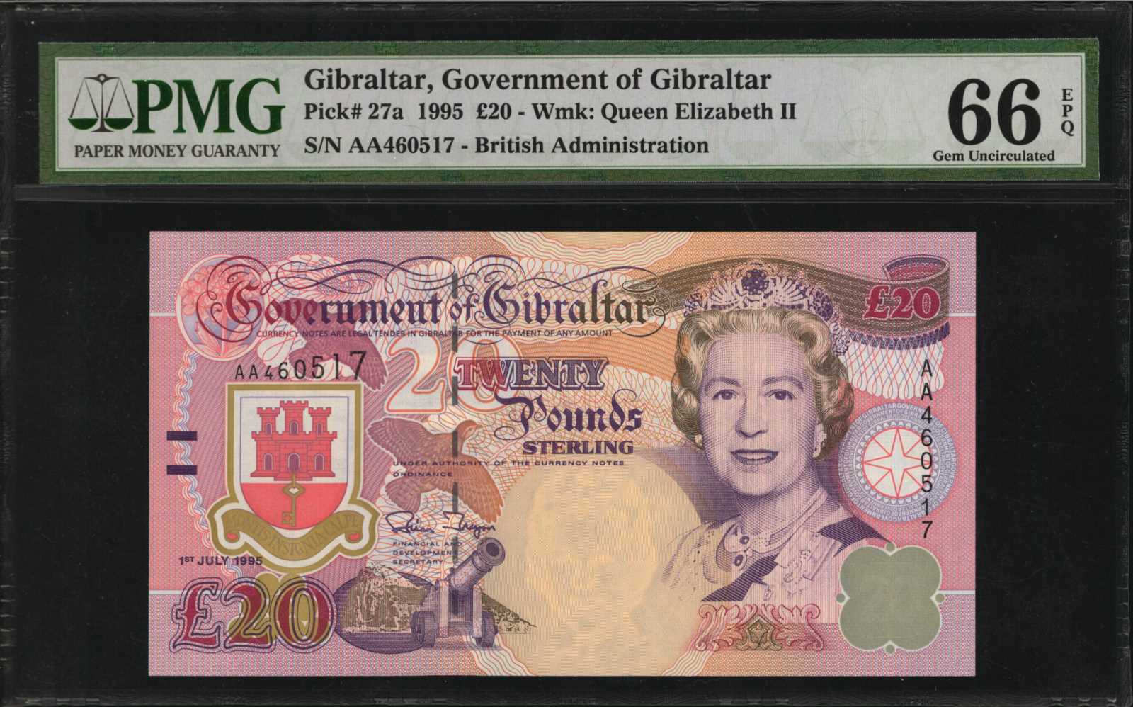 image for: Gibraltar  20 pounds (B125a)