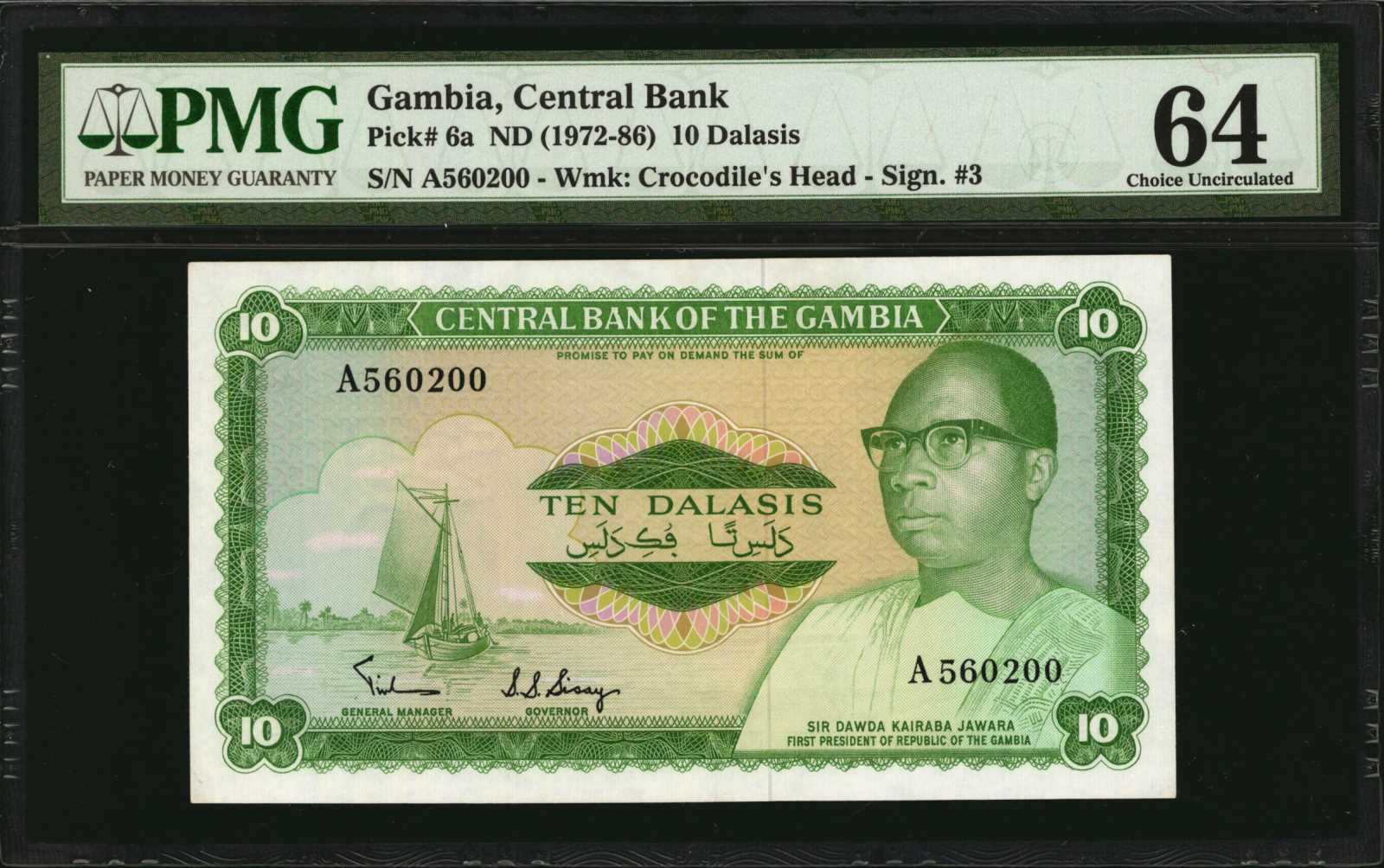 image for: Gambia  10 dalasis (B203cs3)
