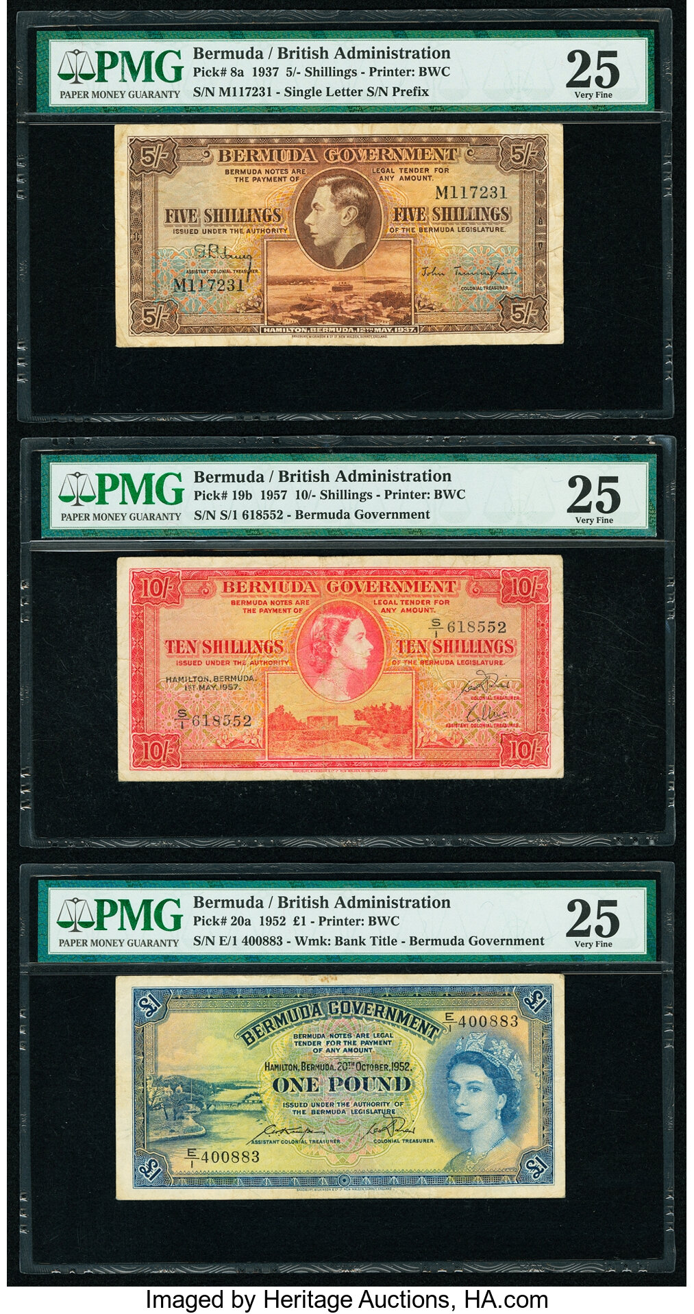 image for: Bermuda  5 shillings(B108bs2)