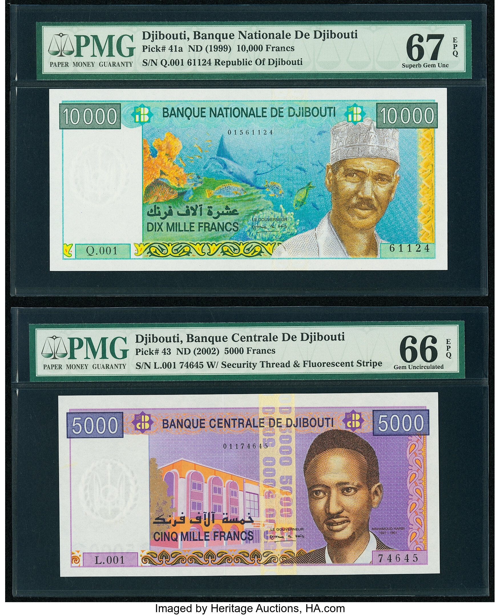 image for: Djibouti  10,000 francs (B106a)