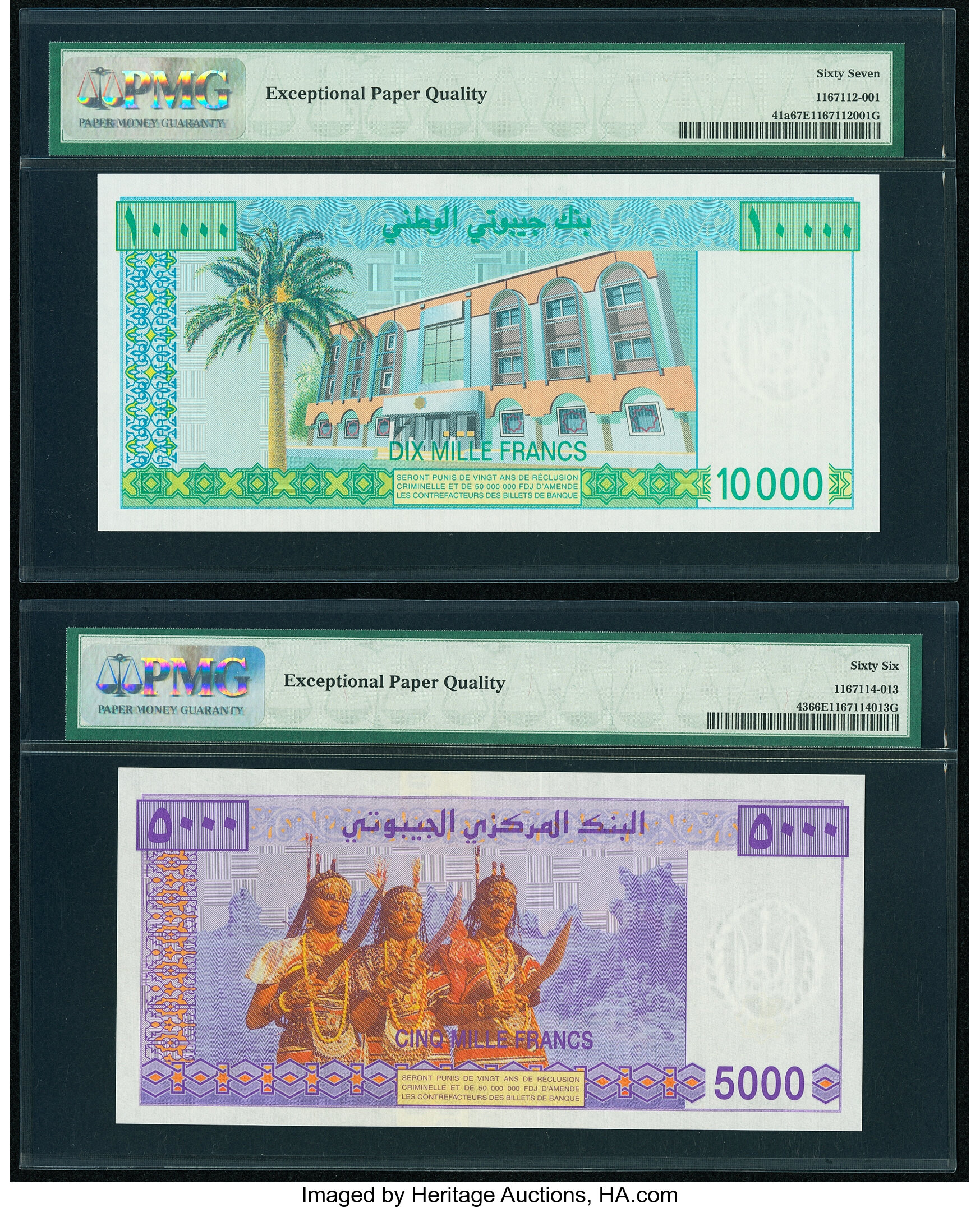 image for: Djibouti  10,000 francs (B106a)