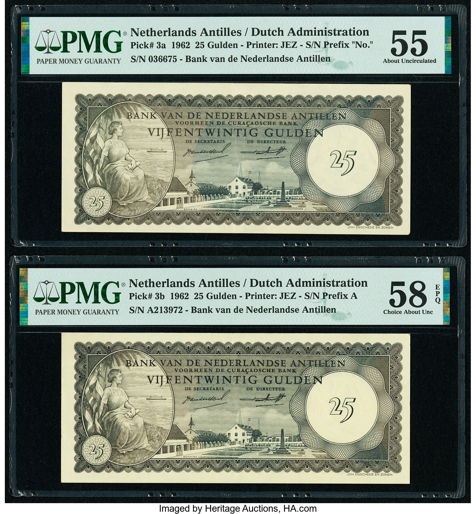image for: Netherlands Antilles  25 gulden (guilders) (B203as)