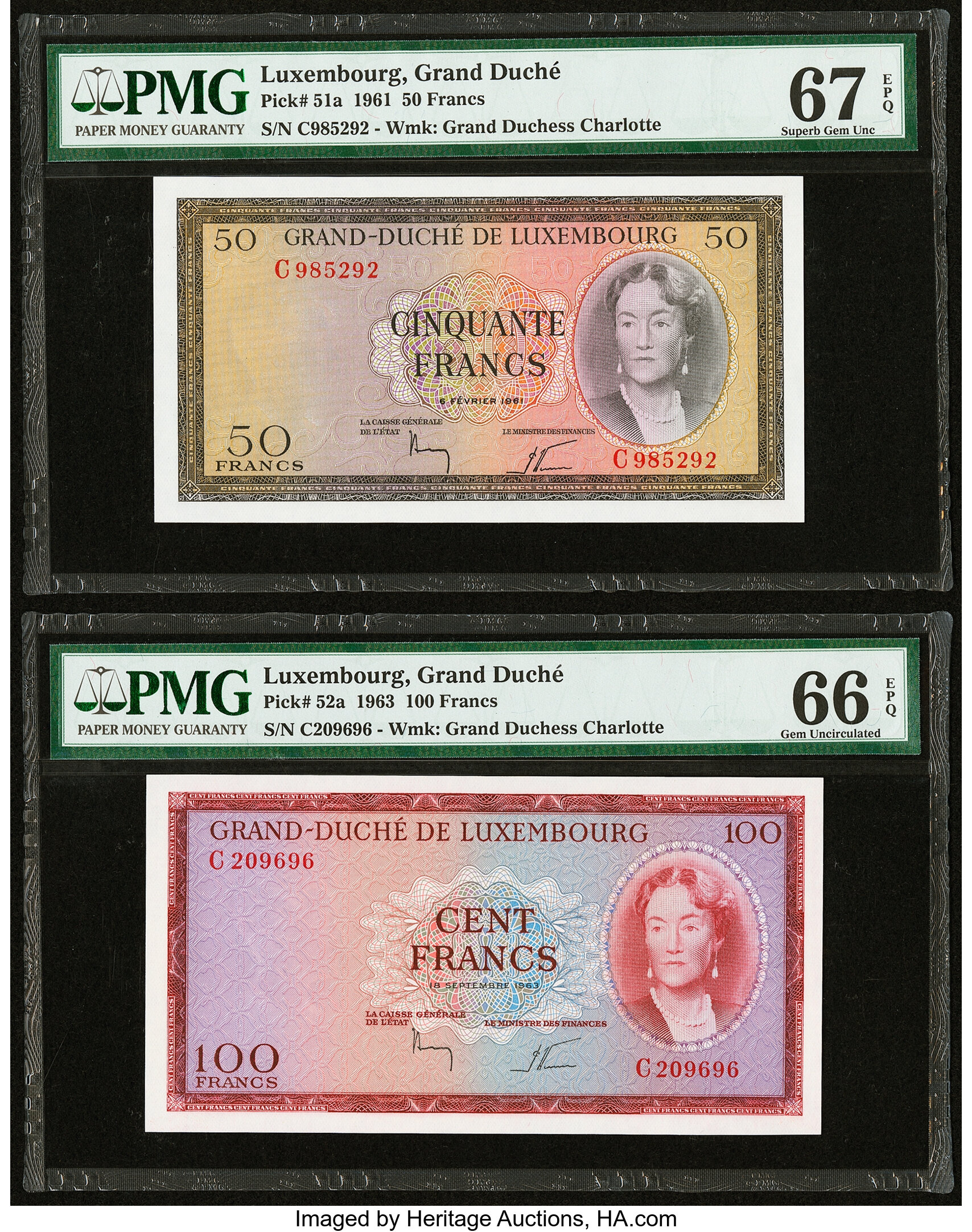 image for: Luxembourg  50 francs (B334at)