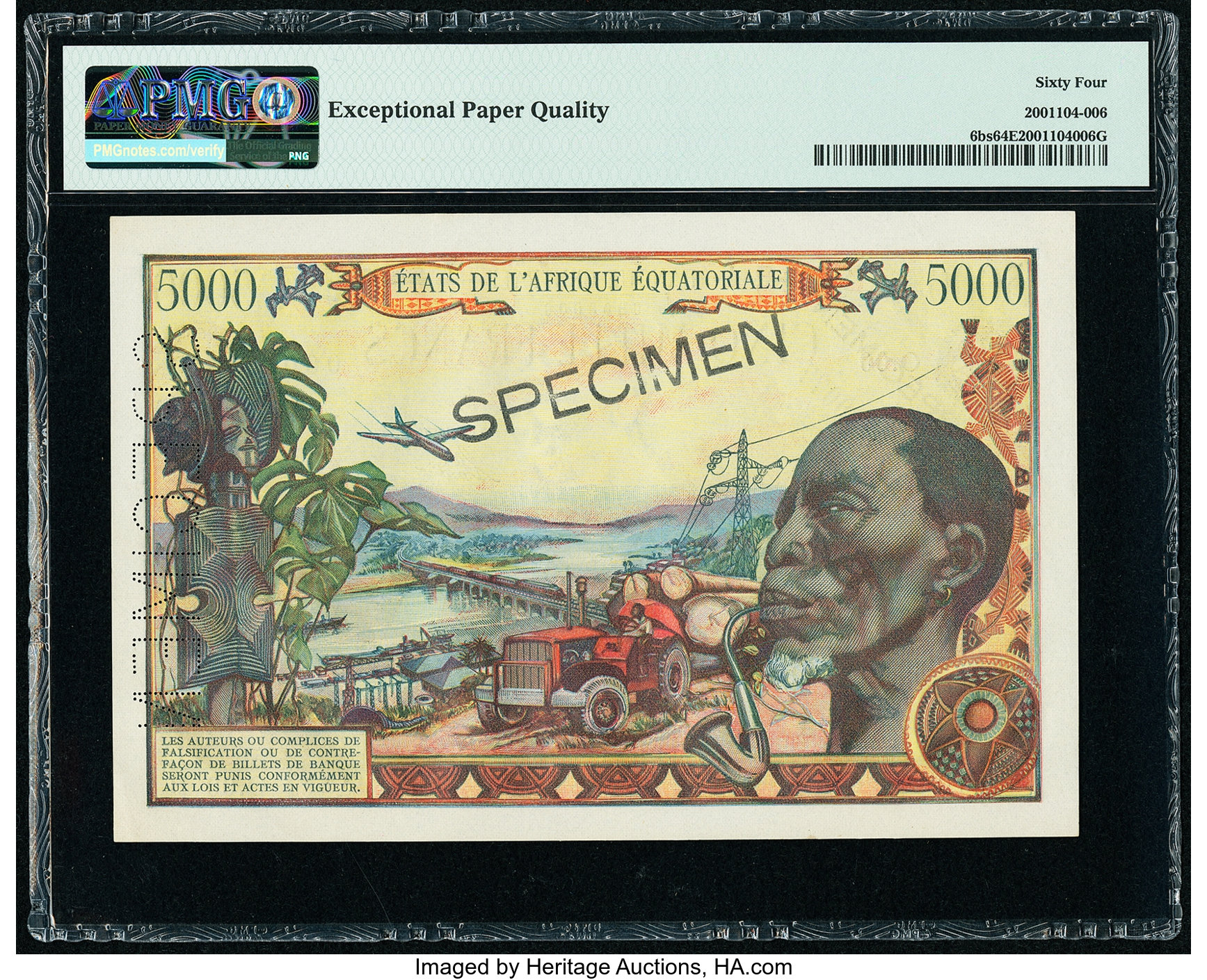 image for: Equatorial African States  5,000 francs(B204a)