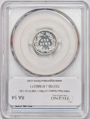 image for: 10C 1904 PCGS PR67 CAM CAC