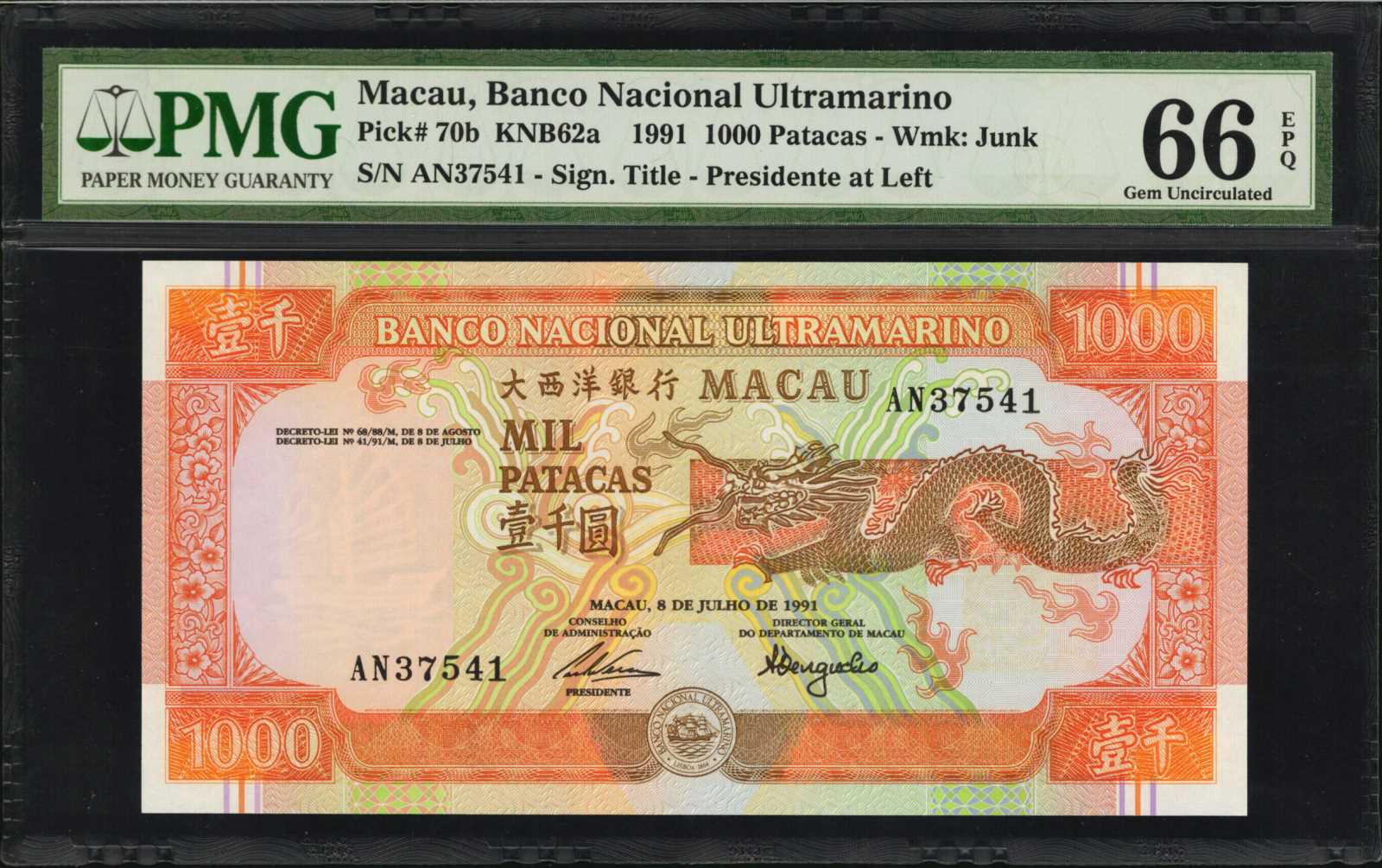 image for: Macau  500 patacas (B065a)