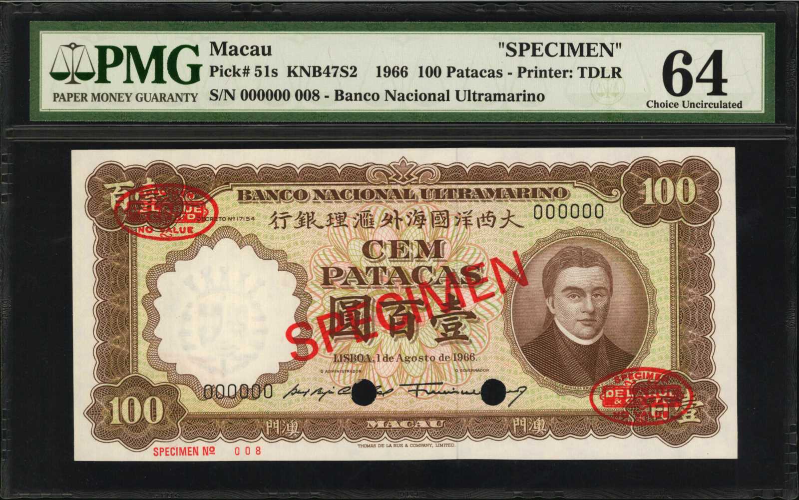 image for: Macau  100 patacas (B041ks1)