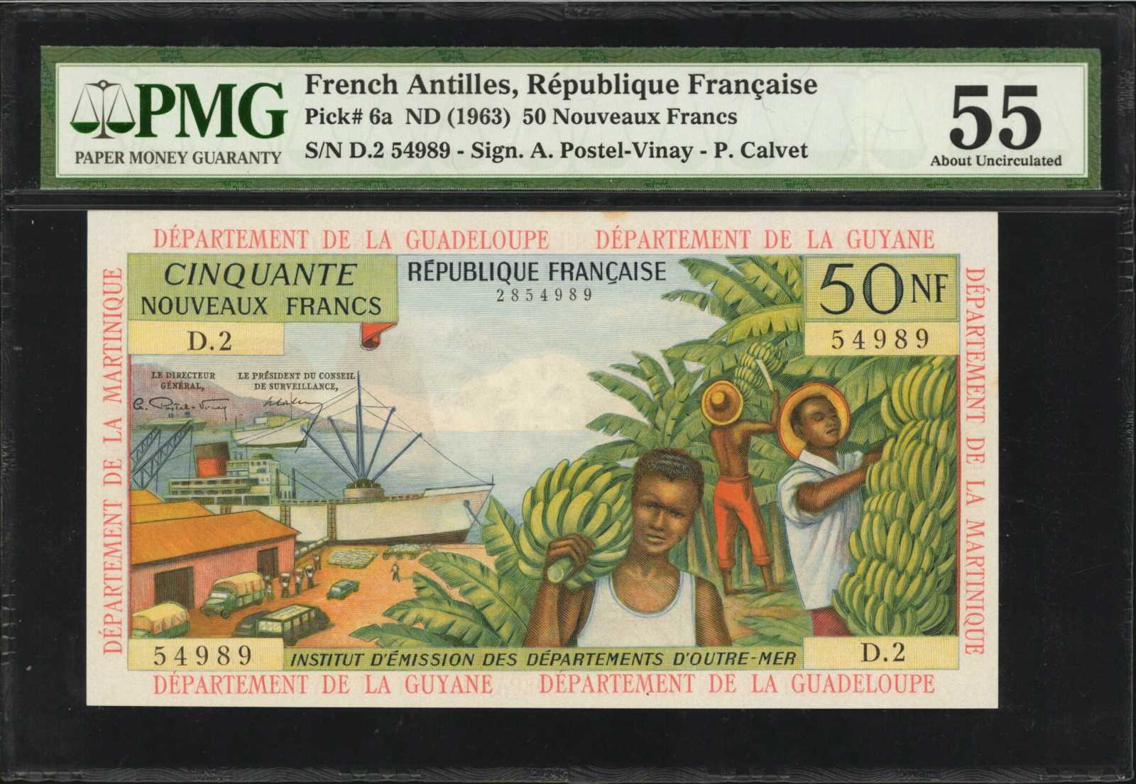 image for: French Antilles  50 nouveaux francs (B106a)