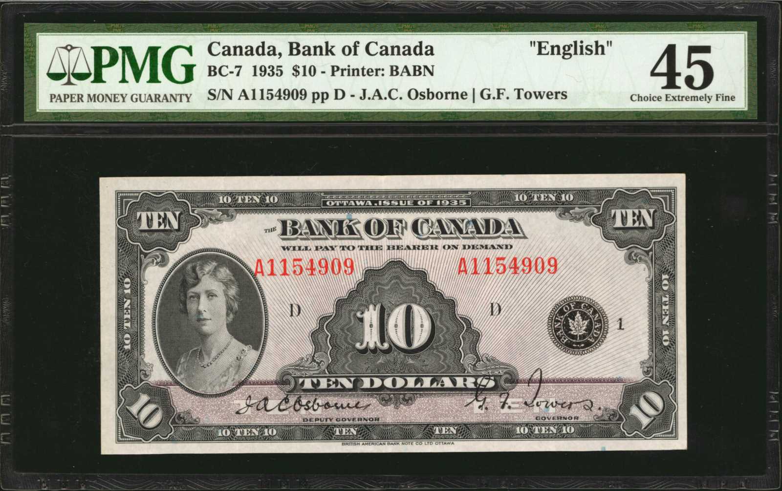 image for: Canada  10 dollars (B307a)