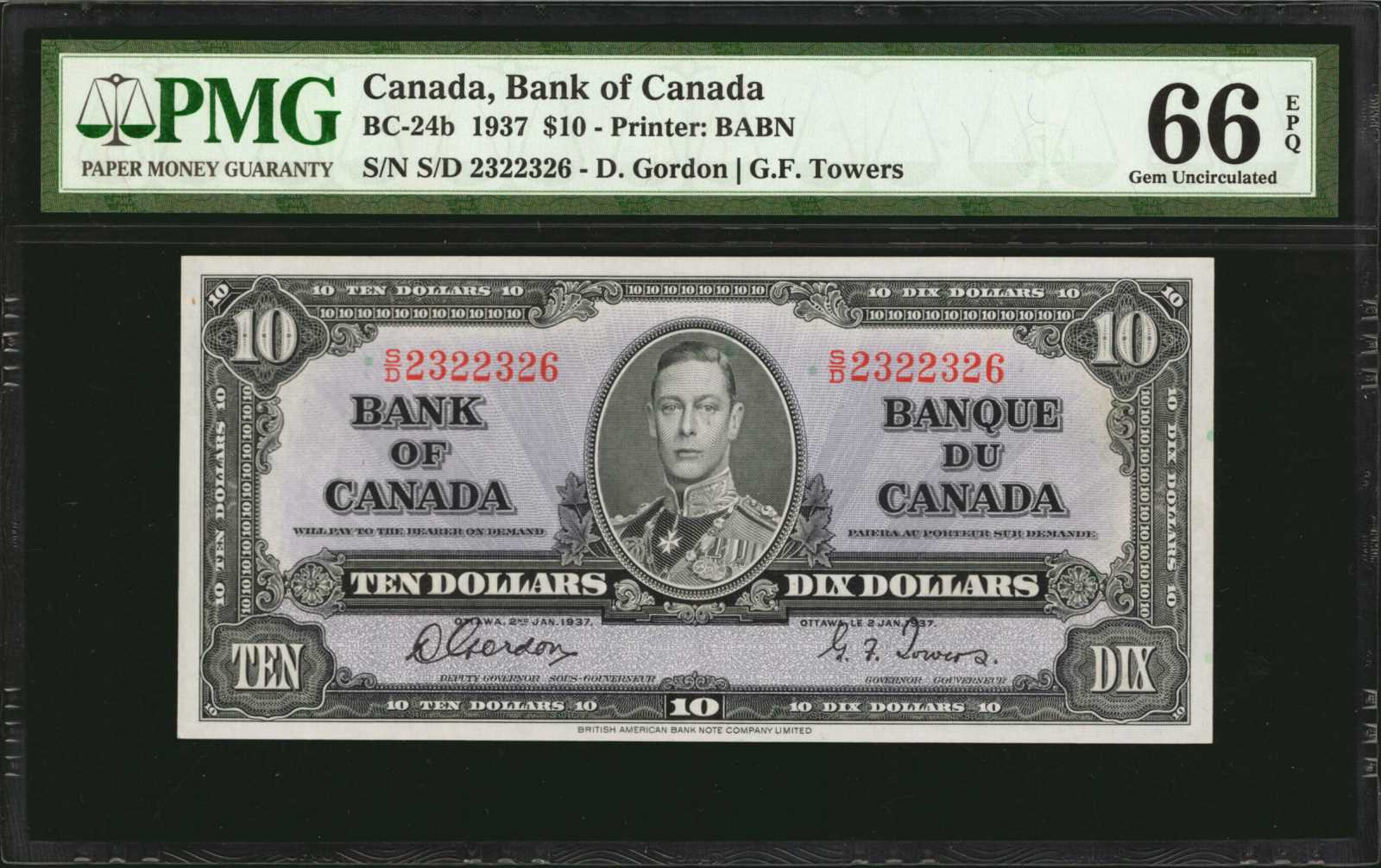 image for: Canada  10 dollars (B324c)