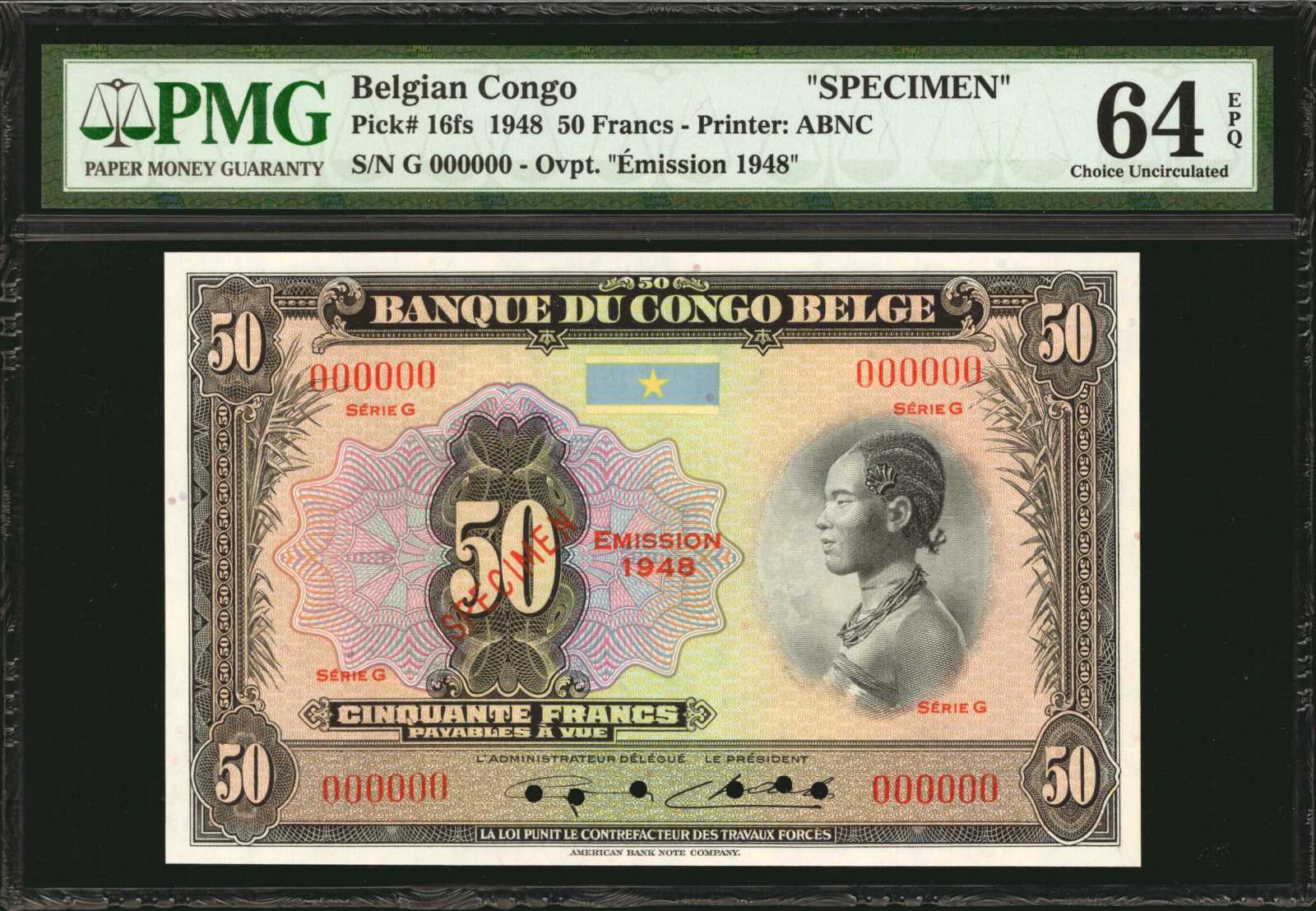 image for: Belgian Congo  50 francs(B218e)