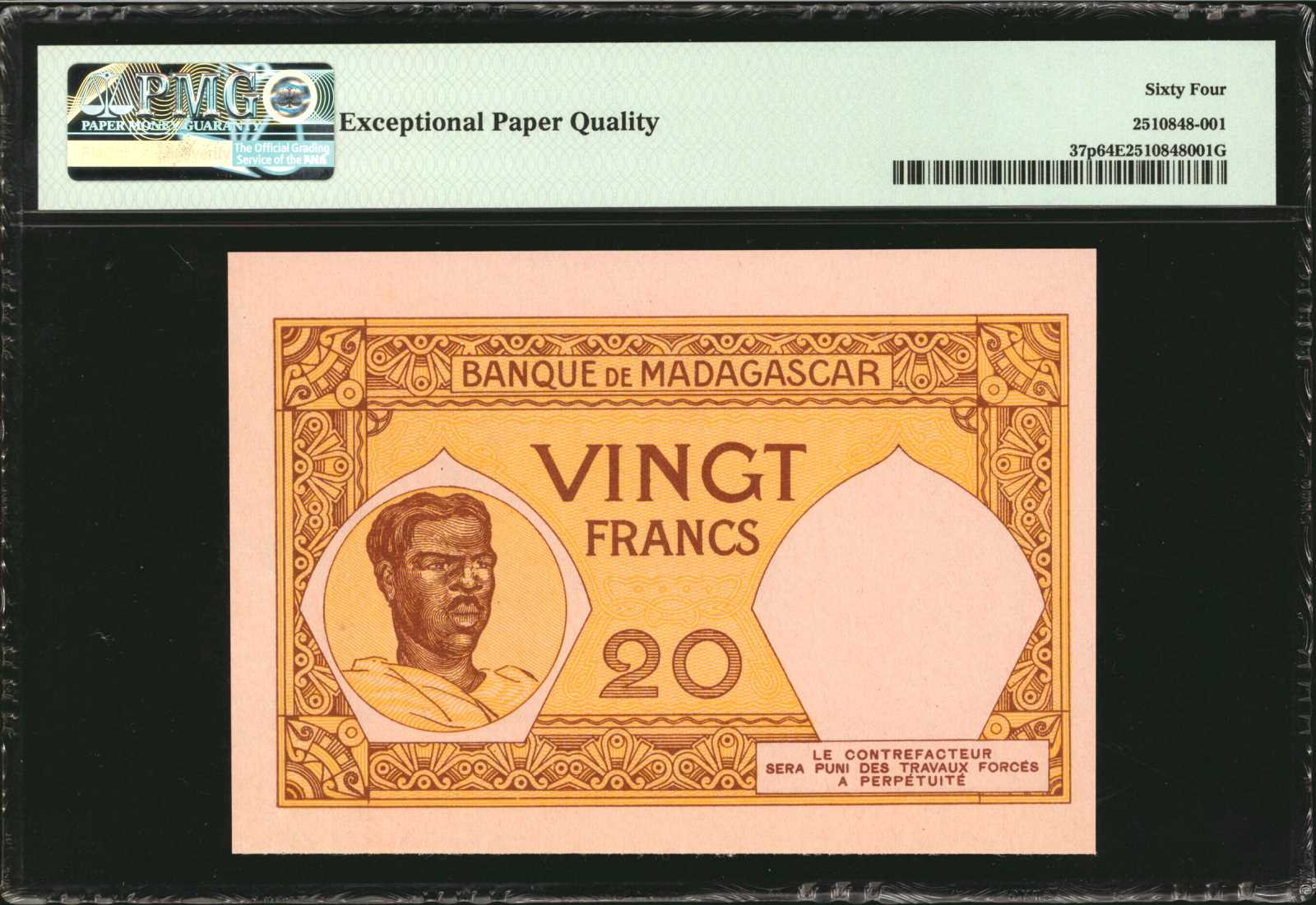 image for: Madagascar  20 francs(B204p)
