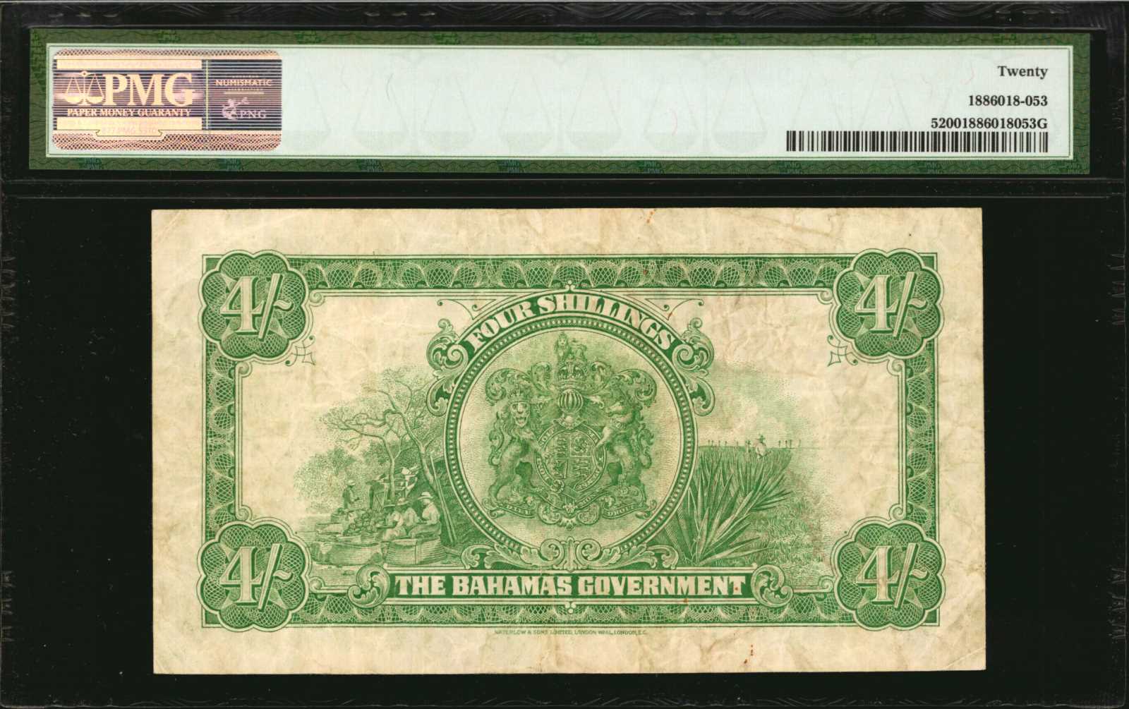image for: Bahamas  4 shillings(B105a)