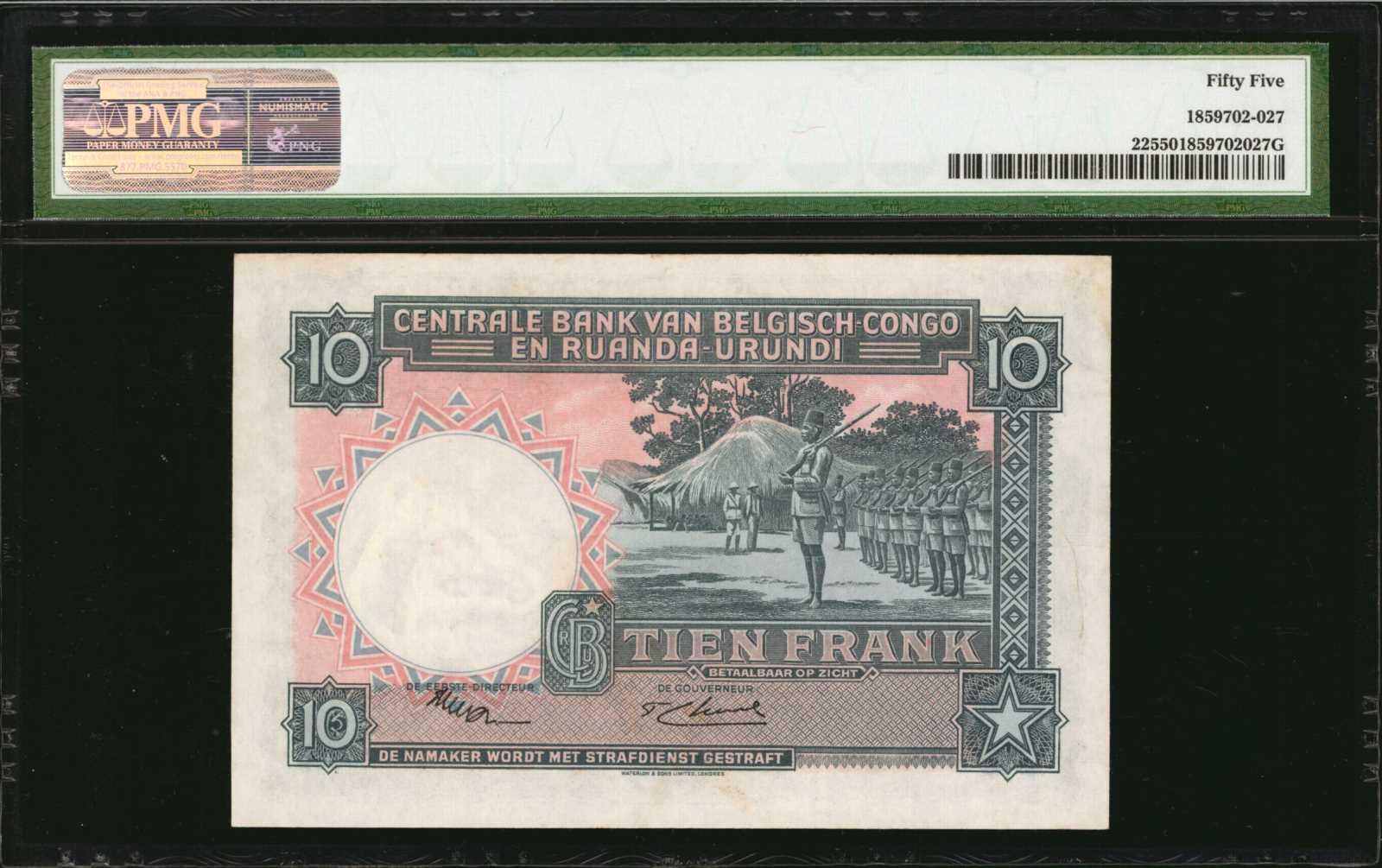 image for: Belgian Congo  10 francs(B302cs)